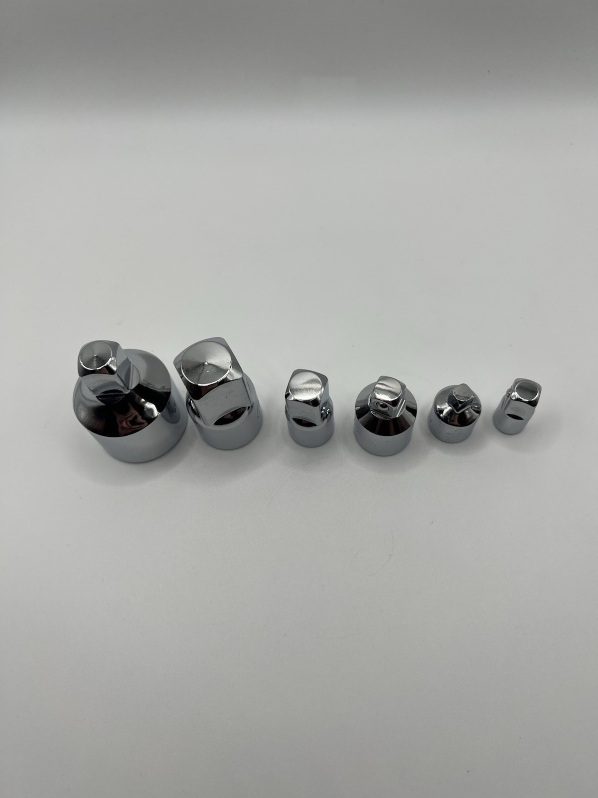 Power Torque 6pc Socket Adapter Reducer Set 1/4 3/8 1/2 Drive Chrome Gearhead