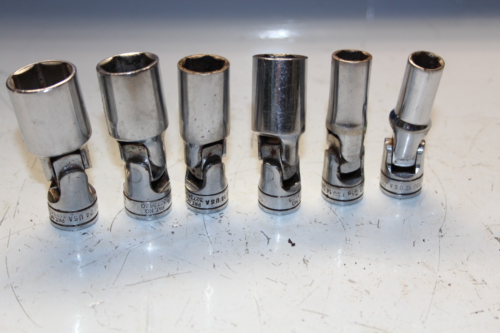 Snap-On Tools 6pc 3/8″ Drive 6-Point SAE Deep Universal Socket Set USA