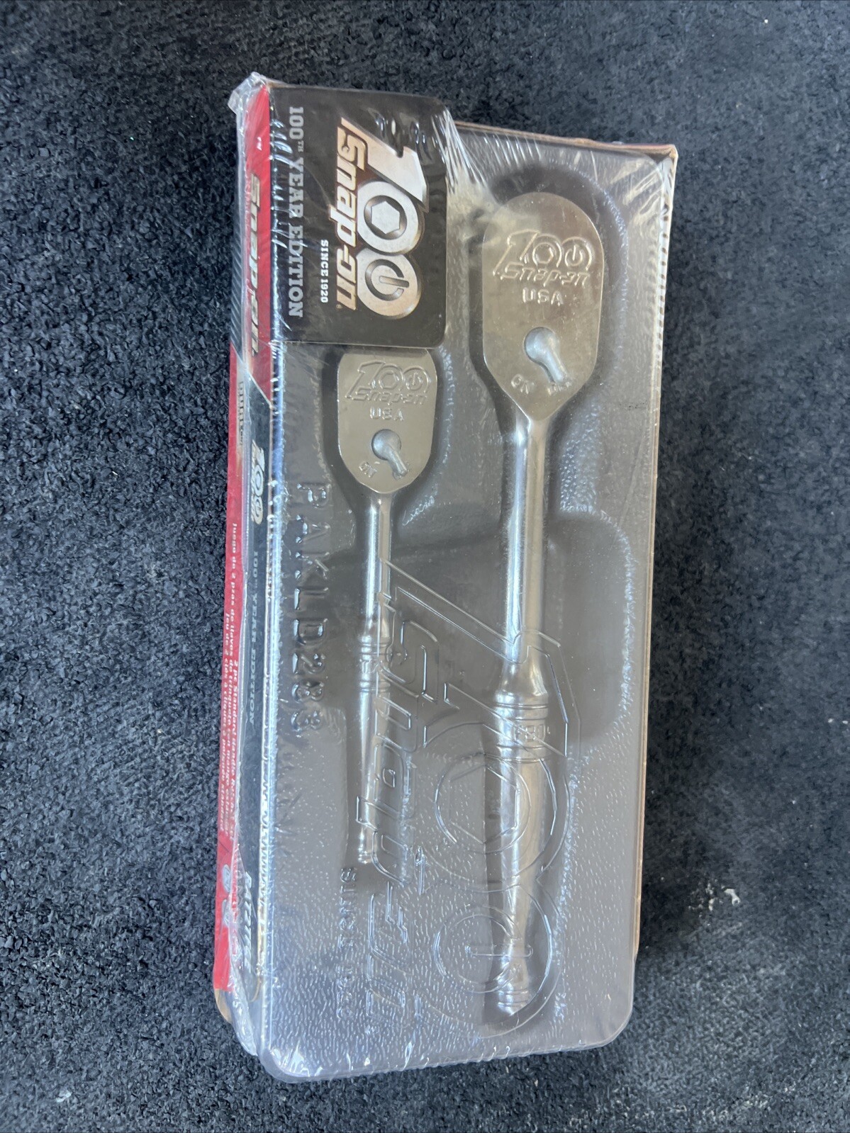 For Snap On NEW 100th Anniversary 2pc Mix Drive Chrome Ratchet Set RAT2TFCE