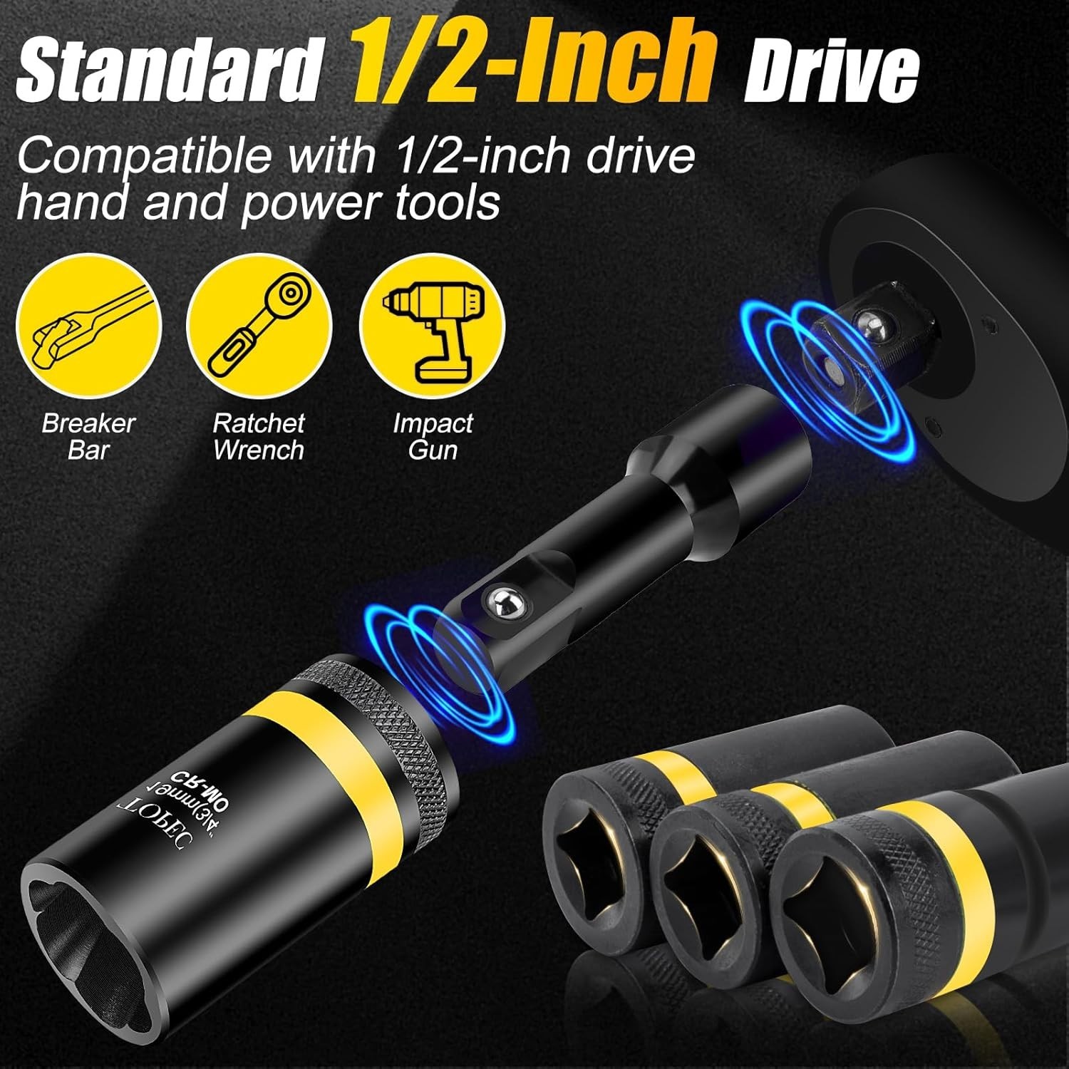 Efficient 19-Piece Lug Nut Extraction Kit – Corrosion-Resistant Steel Tools
