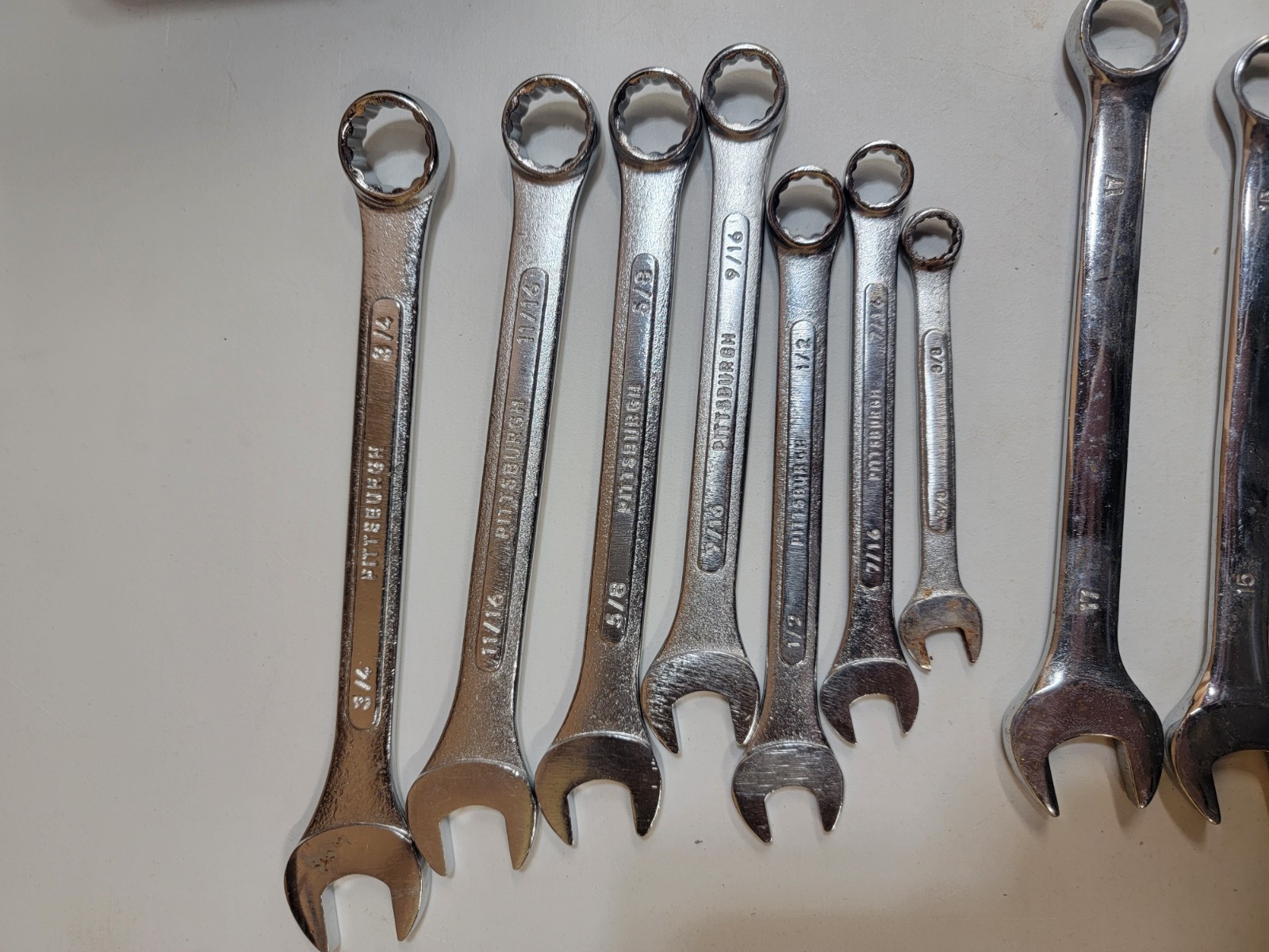Misc lot of tools and tool box, wrenches, tibet tool, socket holders