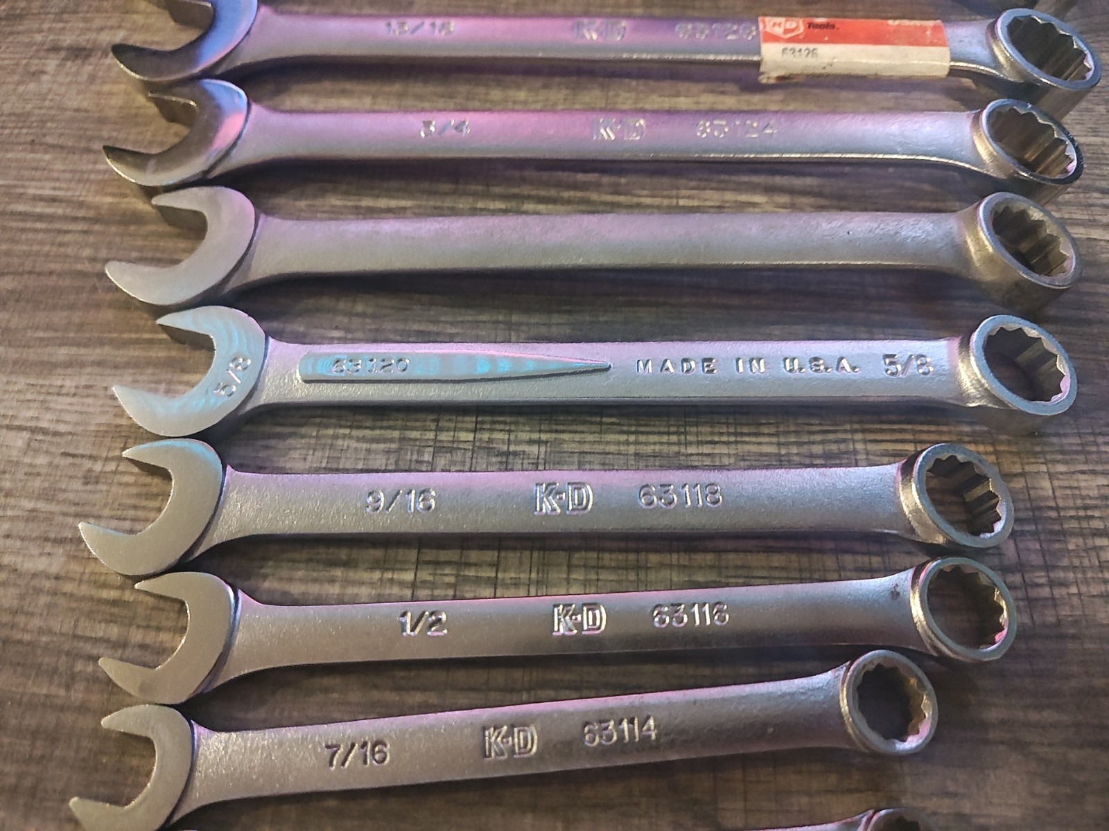 K-D Tools 11pc Combination Wrench Set 1/4″-7/8″new Old Stock Made In USA Read