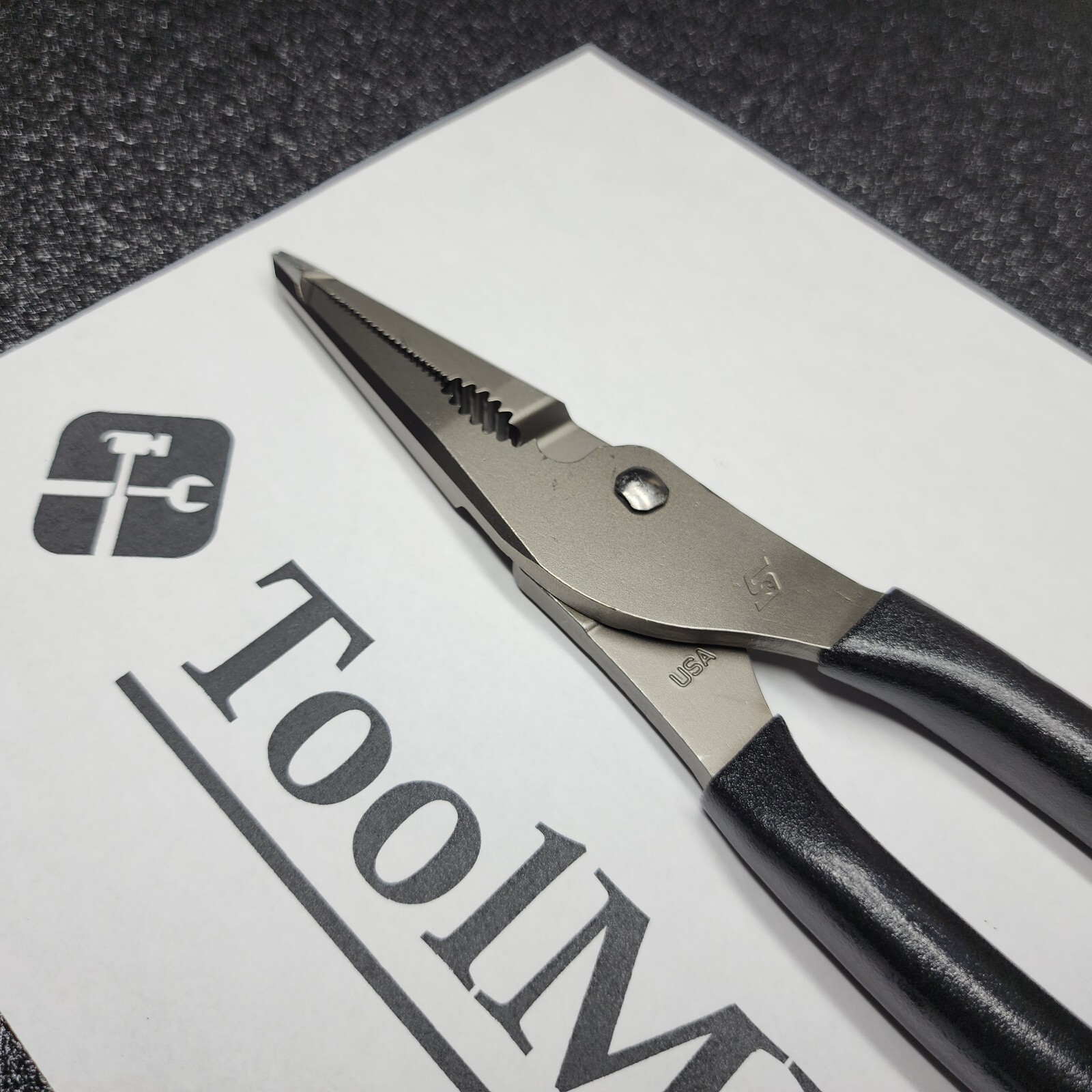 Snap-on Tools USA NEW BLACK 9″ Talon Grip Long Nose Slip Joint Pliers LN47ACF