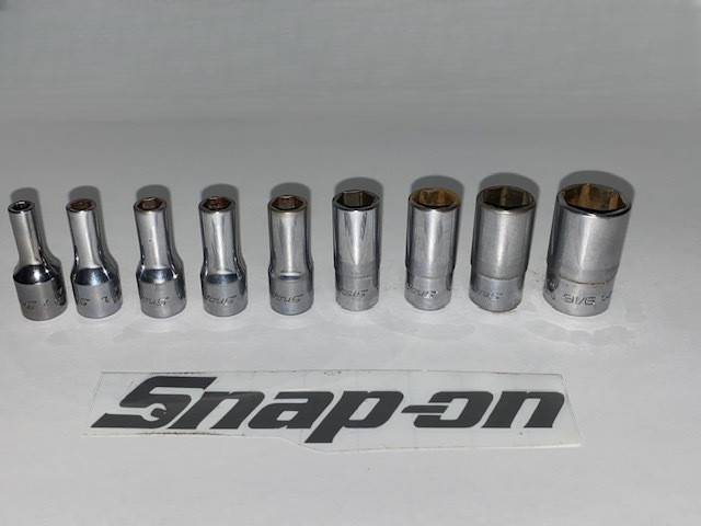 Snap-On 110TMSY 9pc 1/4″ Drive 6-Point SAE Flank Drive® Semi-Deep Sockets