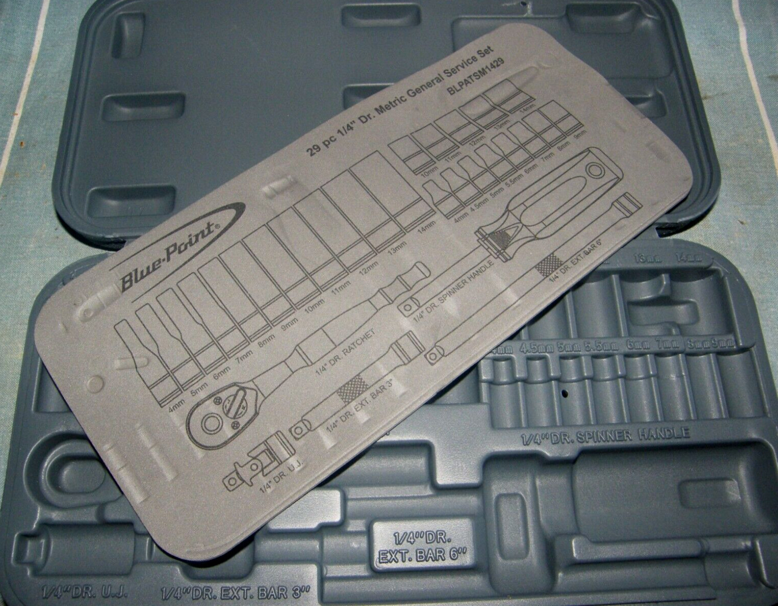 Blue Point 1/4″ EMPTY BOX ONLY BLPATSM1429 socket set NEW unused EMPTY BOX ONLY