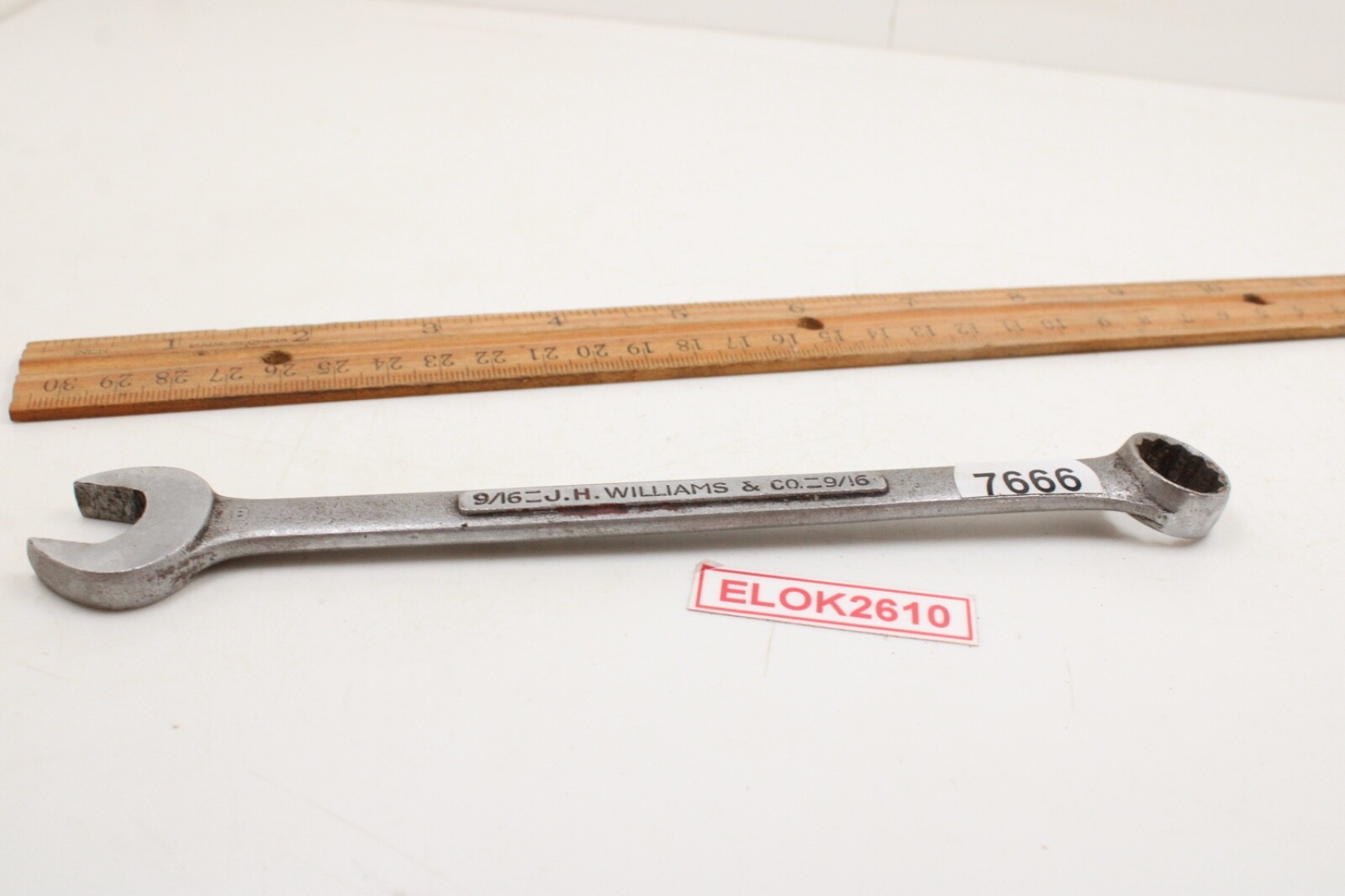 Williams Tools 1163 Superrench 9/16″ SAE Combination Wrench 12 Pt. Vintage USA