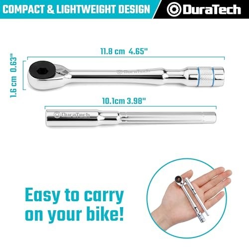 1/4 T-Handle Ratchet, Mini Ratchet Wrench with Hex Bit Extension Set, Compatibl