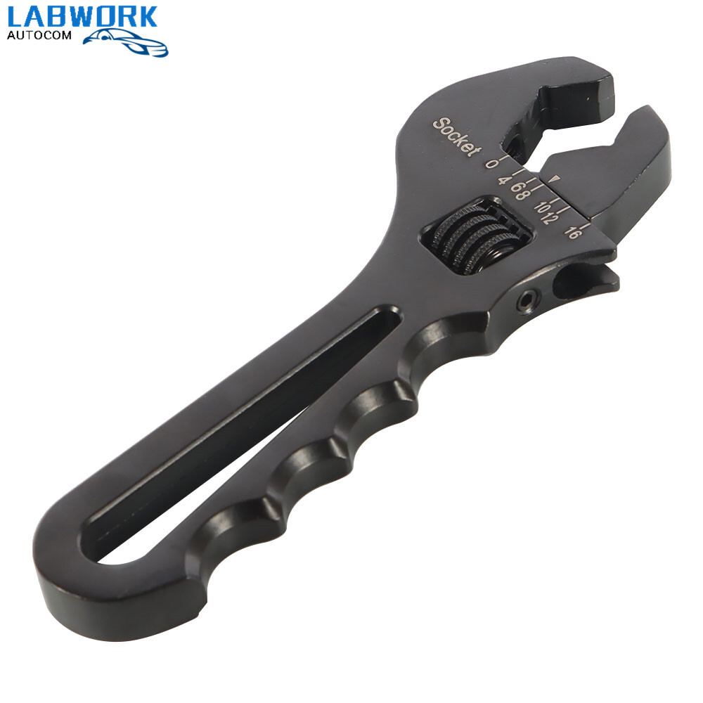 For Hose End Fitting 3AN-16AN Black Adjustable Wrench Aluminum Tool Spanner