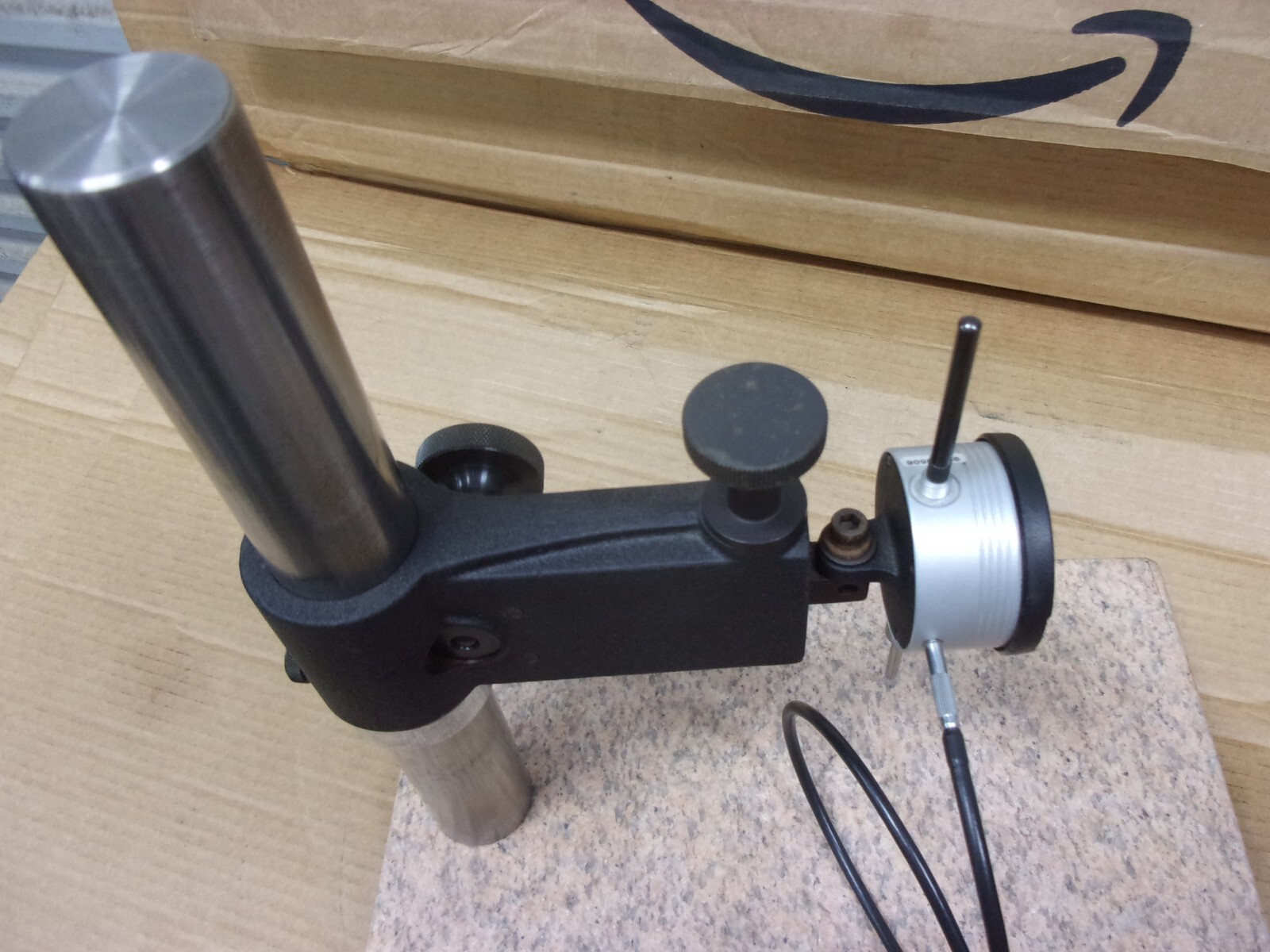 Granite Surface Plate Comparator Digital Dial No. 2600-7 Test Indicator Stand US