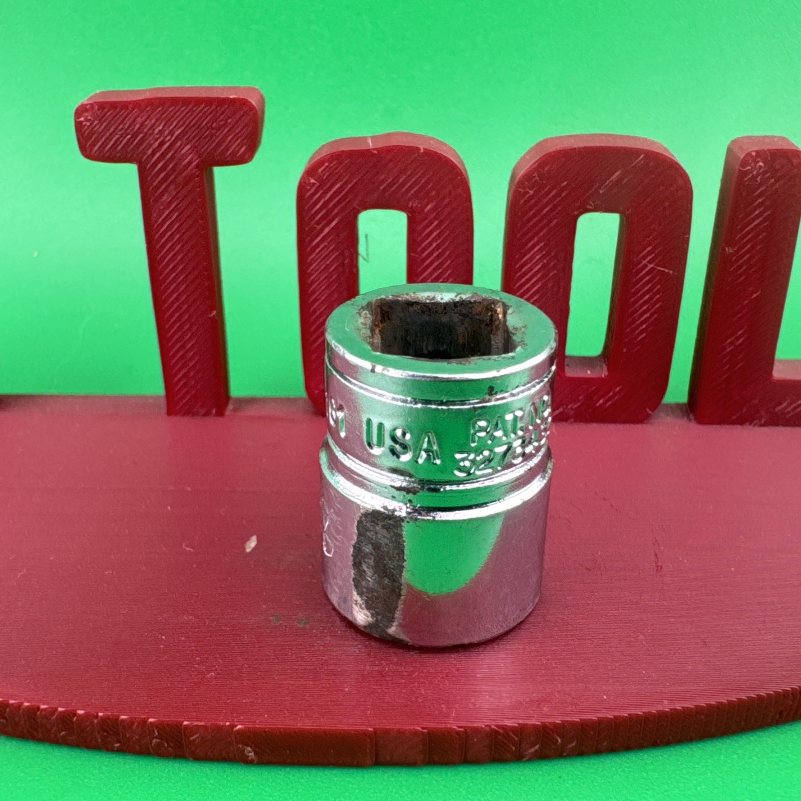 Snap On F161 3/8″ Drive 12-Point SAE 1/2″ Shallow Chrome Socket Engraved 3