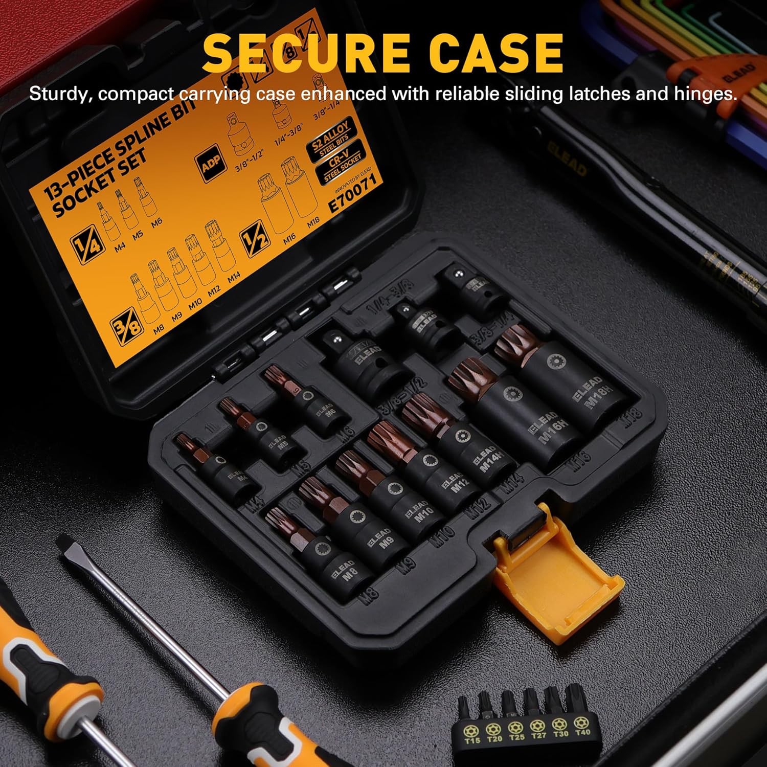 13-Piece XZN Triple Square Spline Bit Impact Socket Set – Premium S2 M4-M18