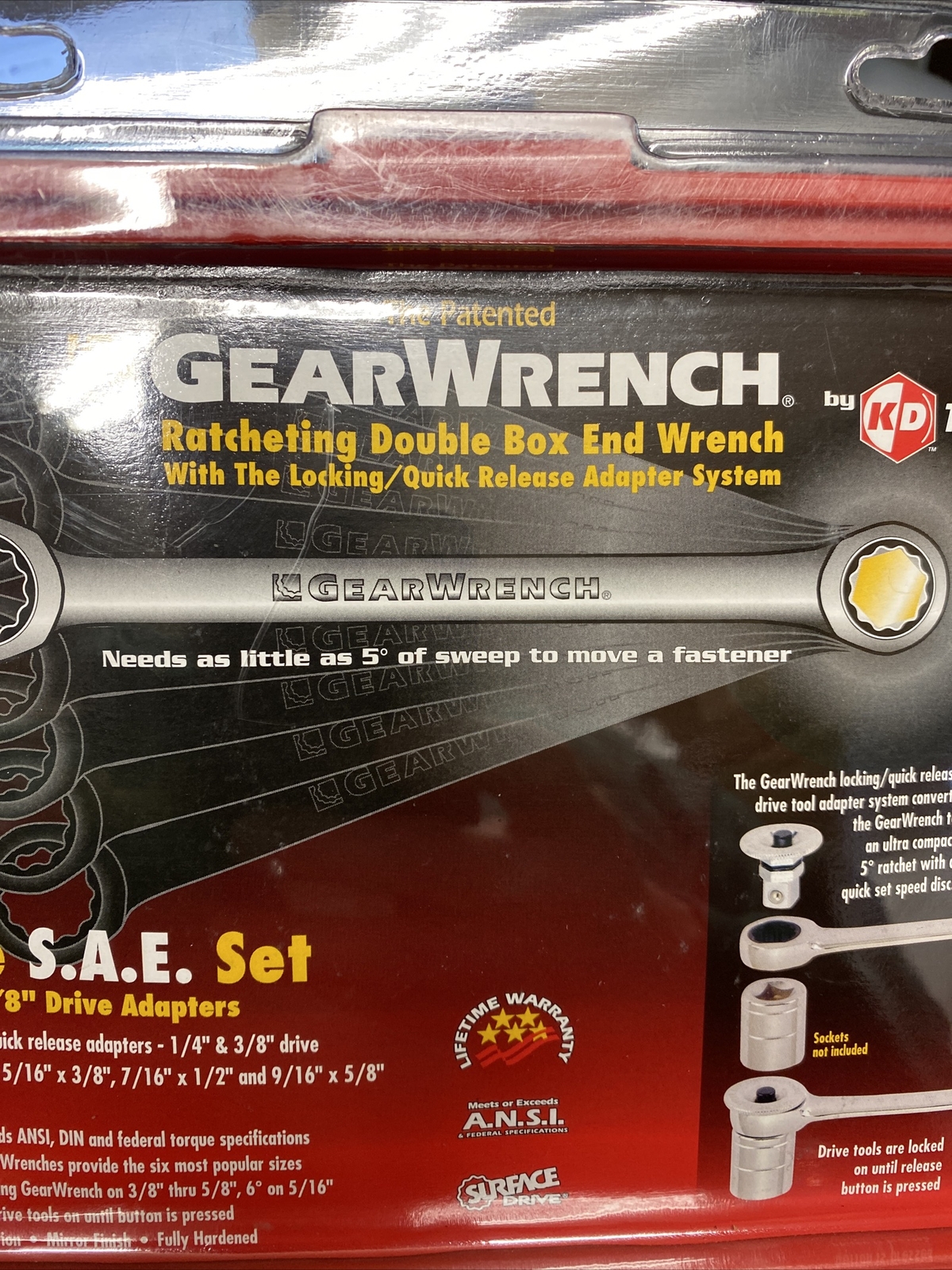 GearWrench, 5 Pc. Double Box End Wrench/Adapter Set, Part #9251