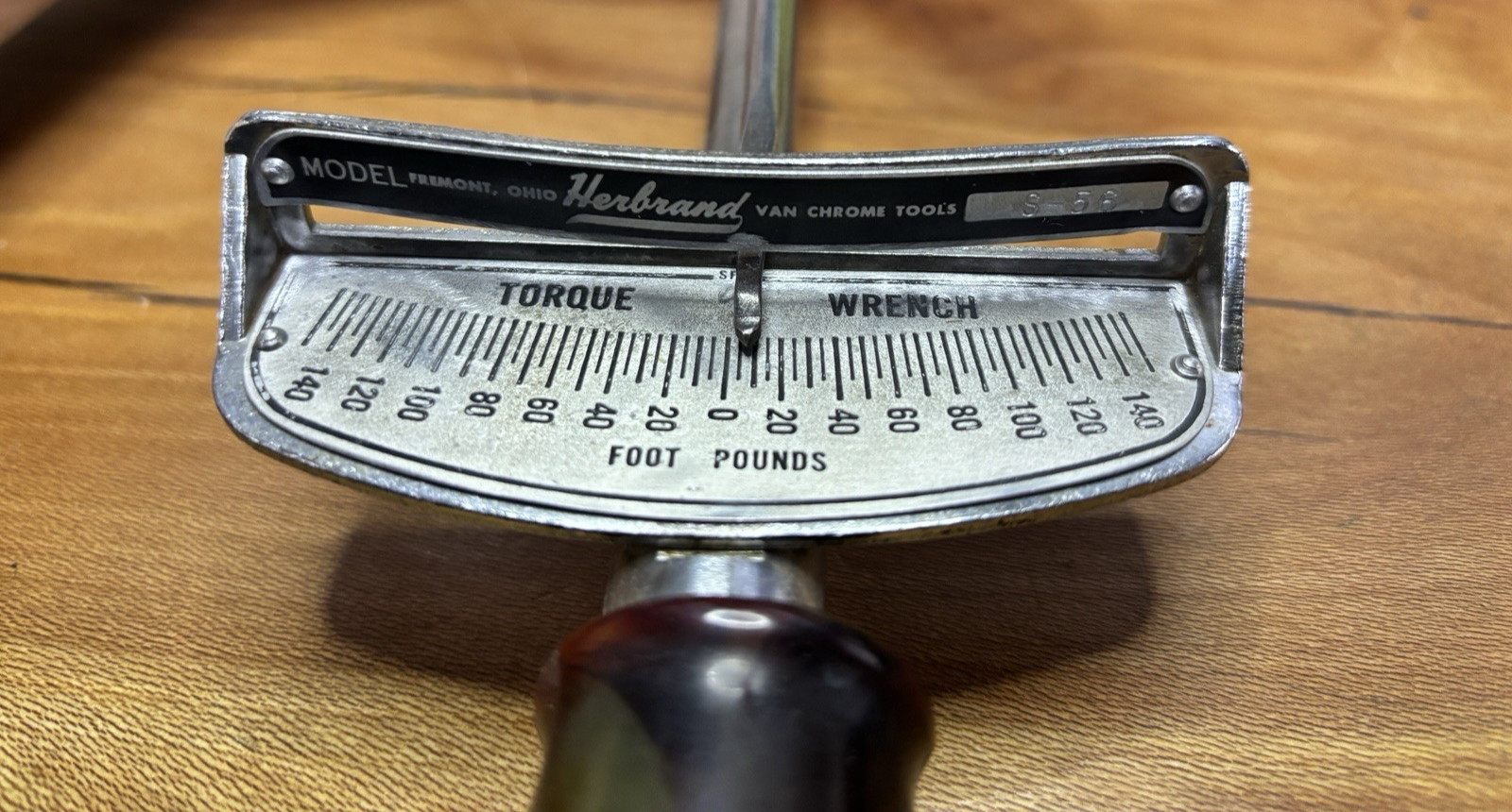 VTG Herbrand Torque Wrench Model S-56 1/2” Drive 0-150 Foot Pounds Made in USA