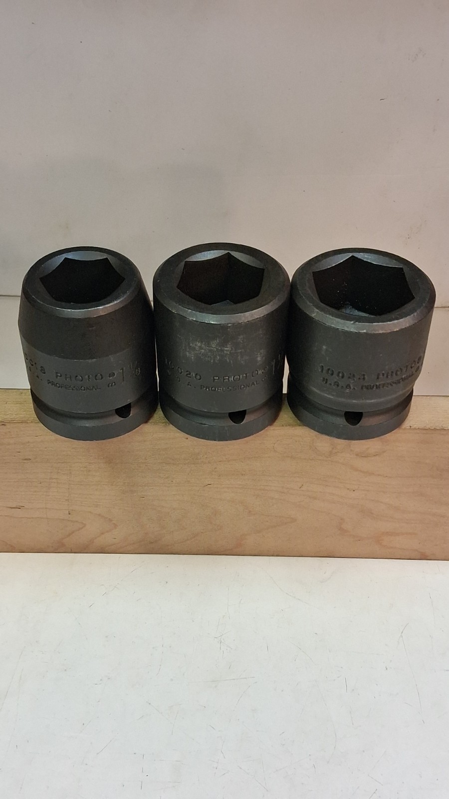 NOS PROTO PROFESSIONAL 18 PIECE 1″ DRIVE 6 POINT IMPACT SOCKET SET & EXTENSIONS