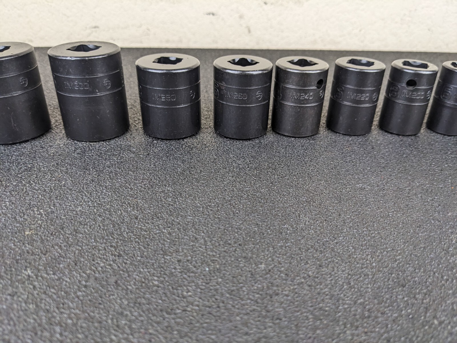 #bh828 Snap On Tools NEW SAE Shallow Impact Socket Set 7/16″ to 1-1/8″