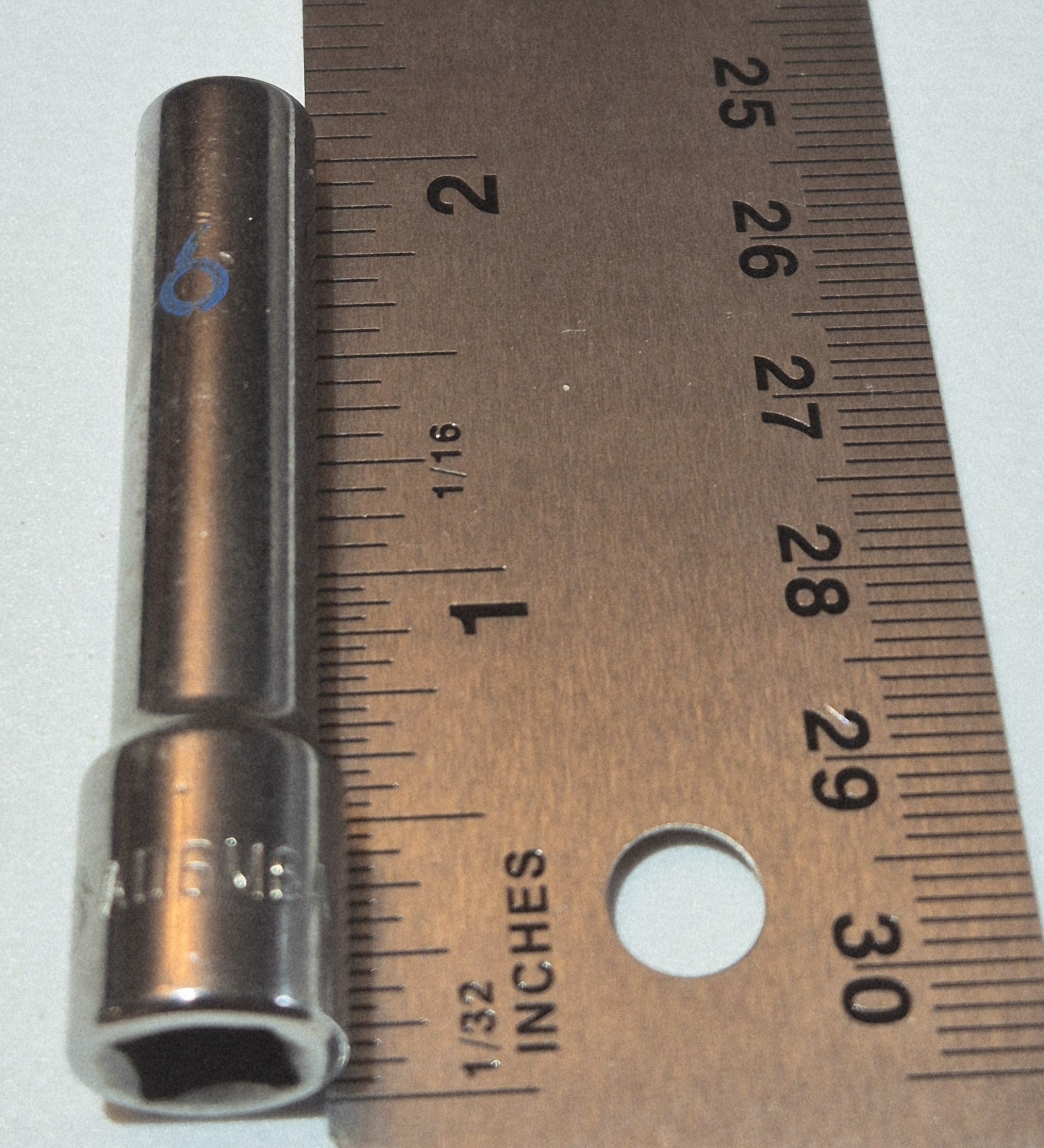 Matco Tools USA AD6M6A 1/4″ drive 6mm Long Chrome 6 point Socket 🇺🇸 NOS