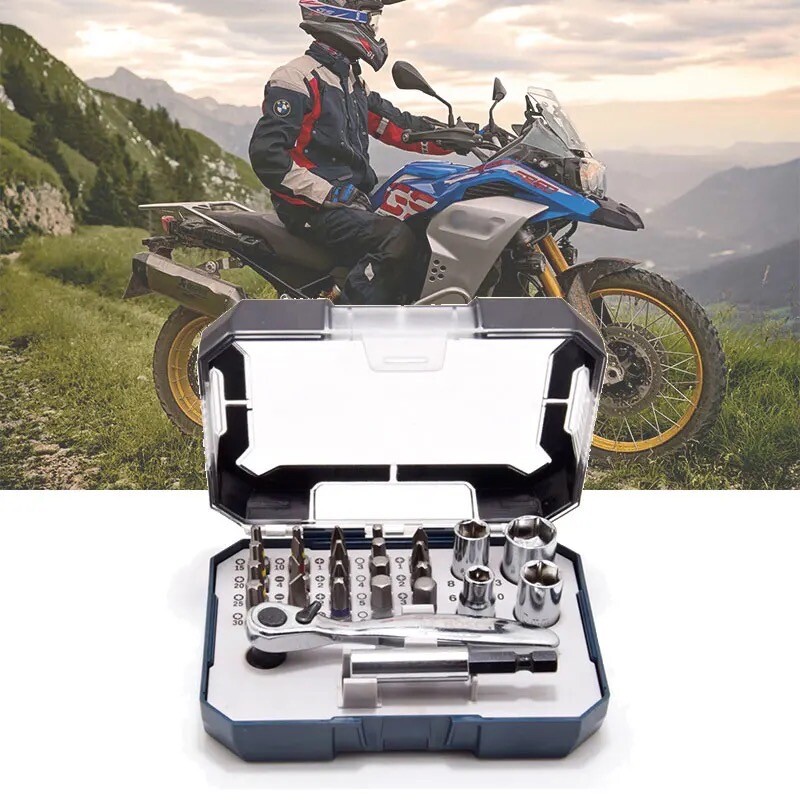 For BMW R1250GS F750GS Motorcycle Screwdriver With Small Ratchet Set 26 Pcs Tool