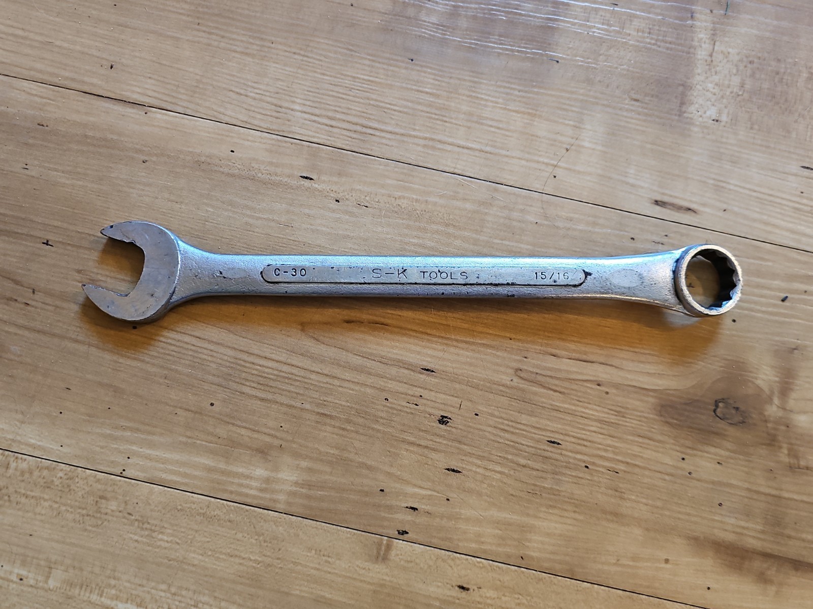 S-K SK Tools C-30 Combination Wrench 15/16″ Inch, 12 Point USA