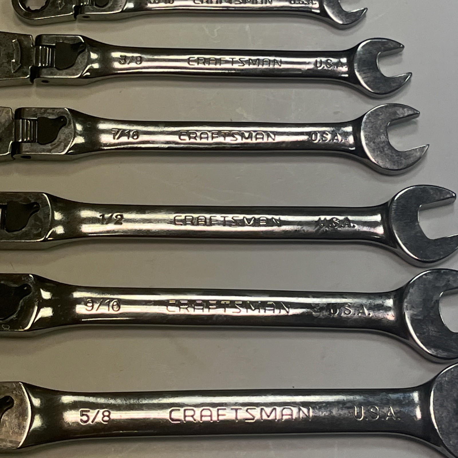 Craftsman 7pc SAE Locking Flex Ratcheting Wrench Set 42400 Sears Tools USA
