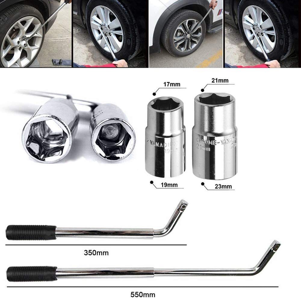 17mm 19mm 21mm 23mm Car Wheel Lug Nut Wrench Standard Sockets Extendable Spanner