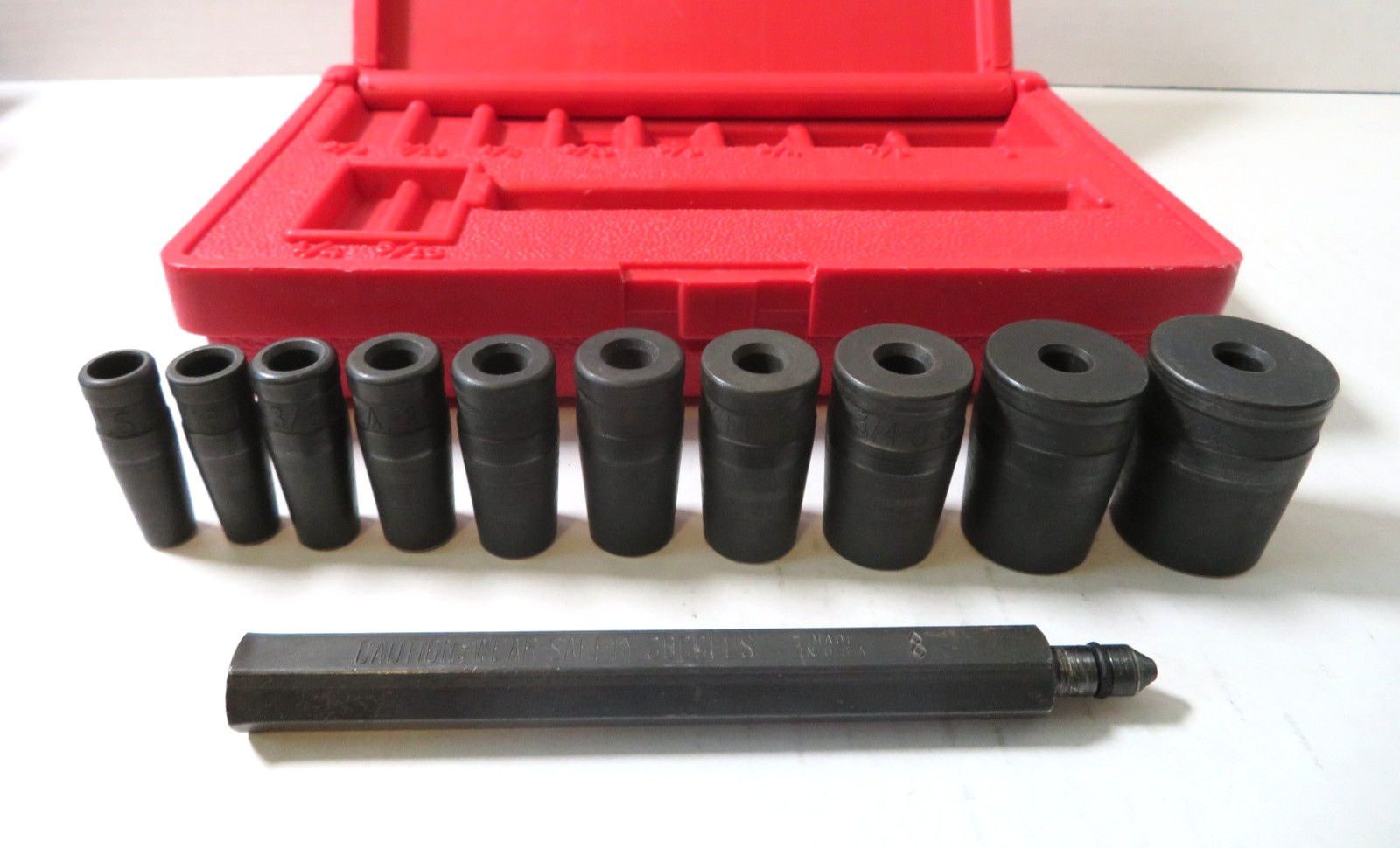 Blue-Point by Snap-On PGH8A 11-Piece Gasket Punch Set SAE Red Molded Case – USA