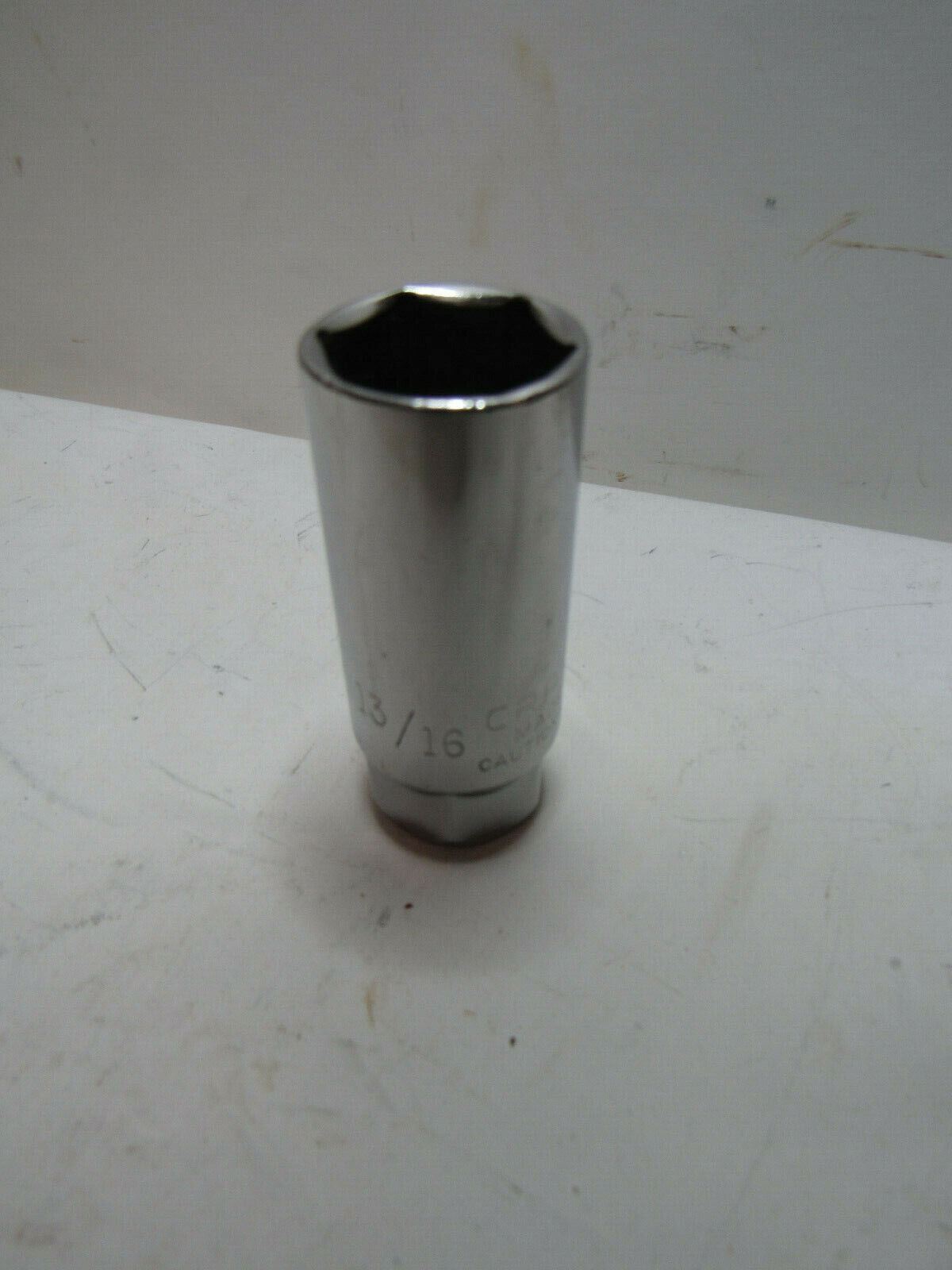 Craftsman USA 3/8 Drive 13/16 Spark Plug Socket 6 Point G1 43325 b162