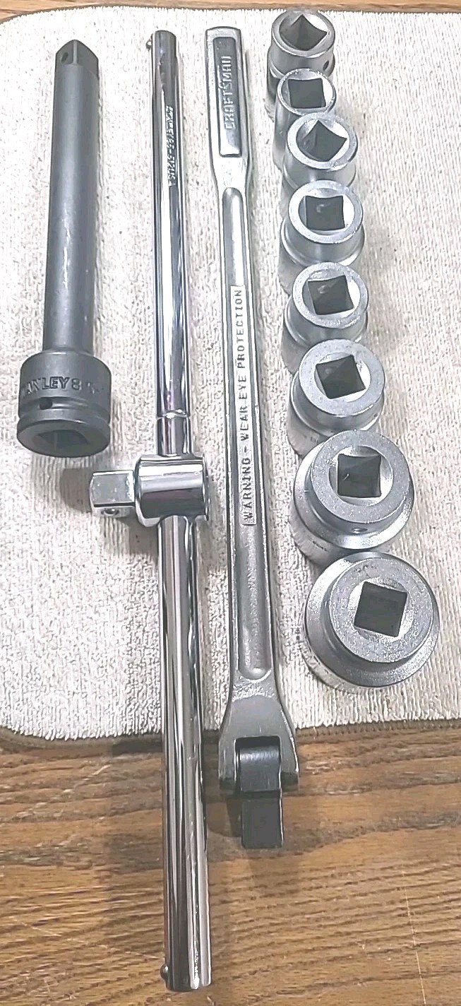 Proto Blackhawk, Craftsman, Stanley 3/4” Drive Sockets Extension Breaker Bar Lot