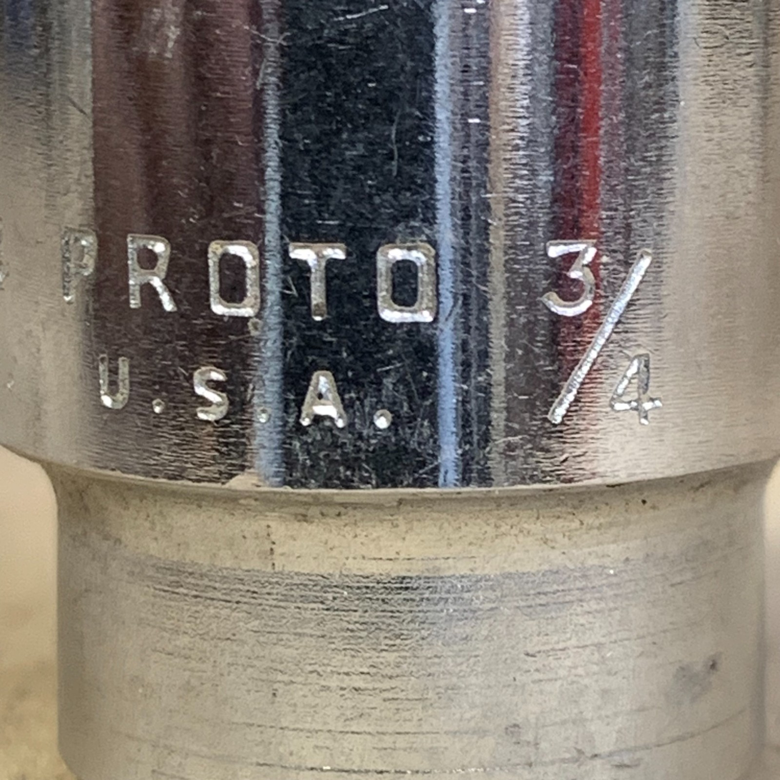 Nice – PROTO 5249 3/8″ drive ratchet & 3 Sockets & 1 Crows Foot – vintage