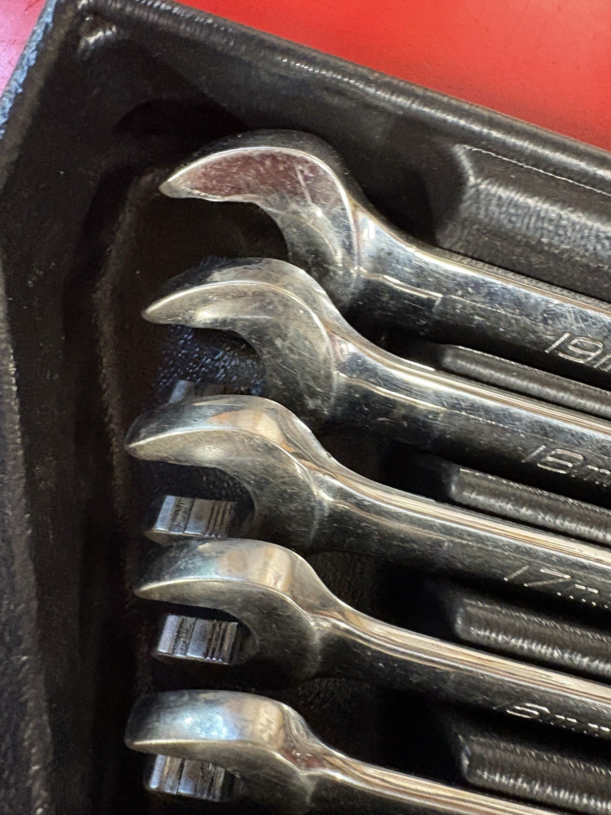 Snap-on 10pc 10-19mm Reversible Metric Ratcheting Wrench Set SOXRRM710A
