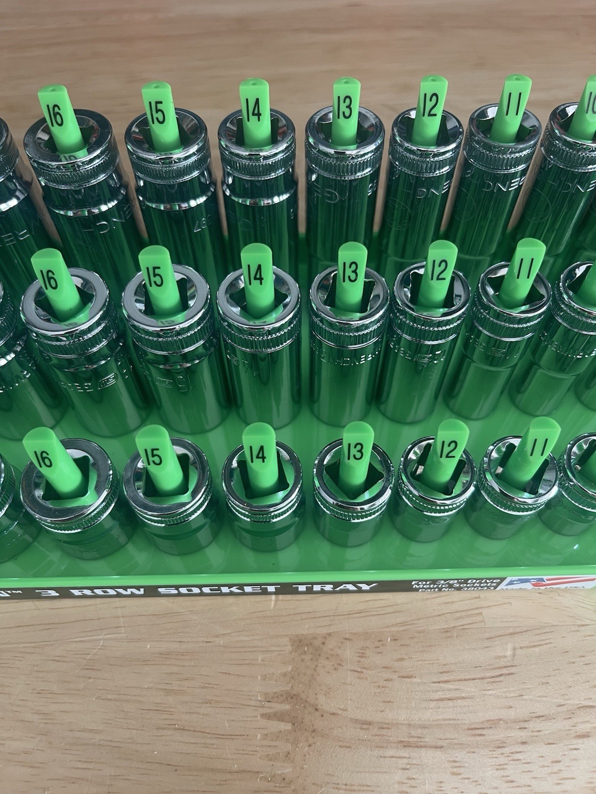 GearWrench 1/4″ & 3/8” Metric Shallow Mid Deep 6 pt Sockets w/ Hansen Trays