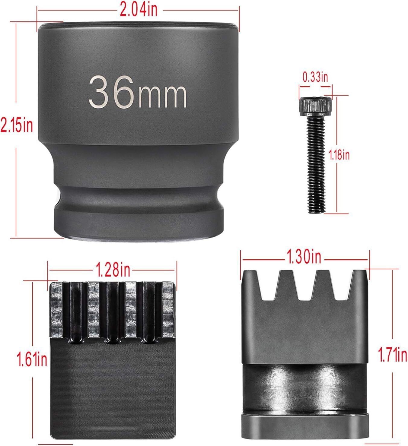 22100 Flywheel Locking Tool 36mm 3/4″ Drive Socket Holder Bolt Fit 6.6L Duramax