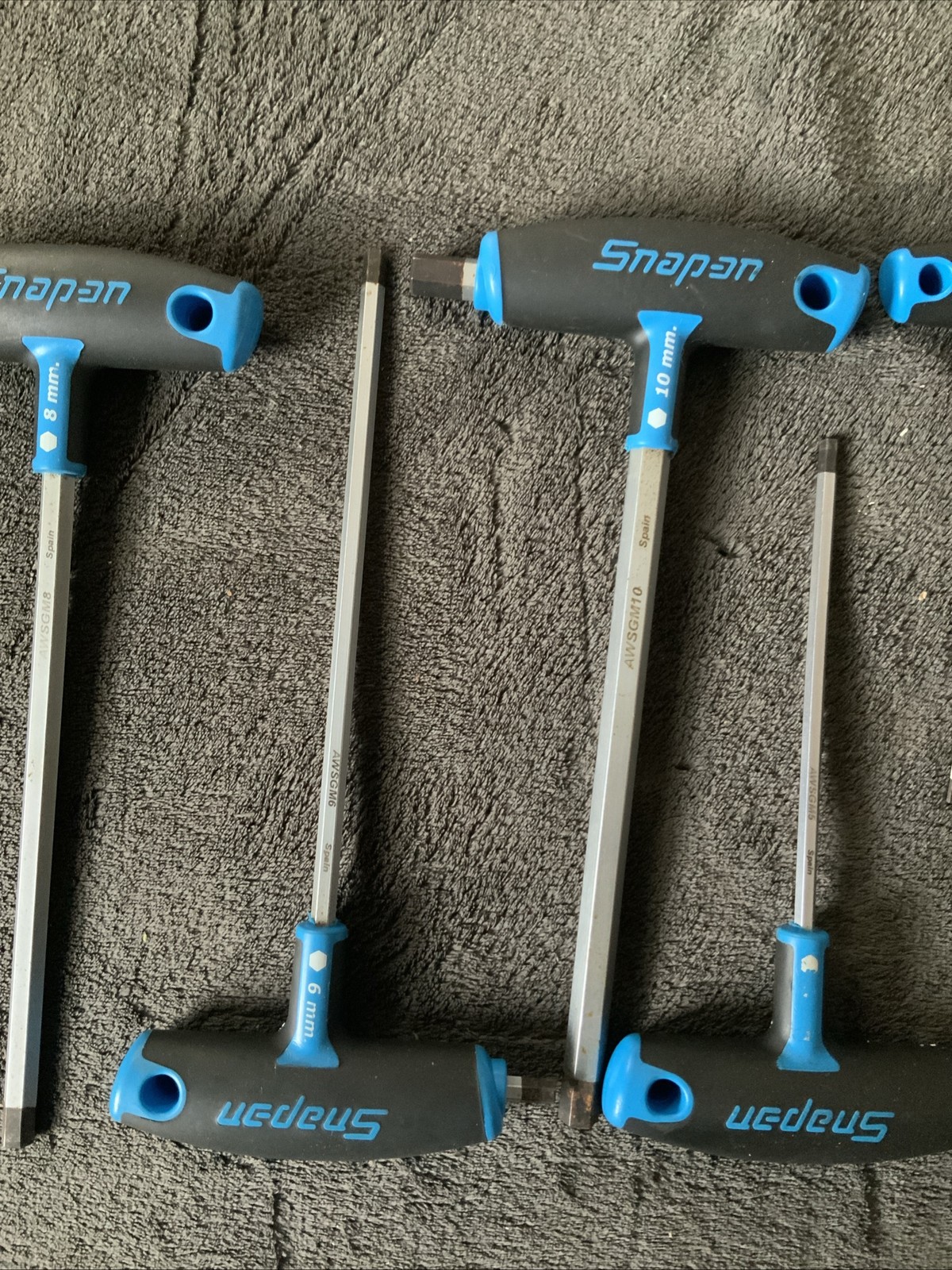 Snapon T-handle Hex Allen Set, 7pc, Blue…used….see Pics…