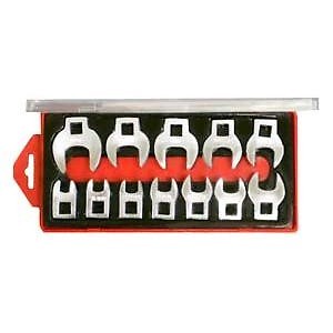V8 Tools 7412 Crowfoot Wrench Set, 12 Pc, 3/8″ Dr, 8Mm To 19Mm, Open End Style