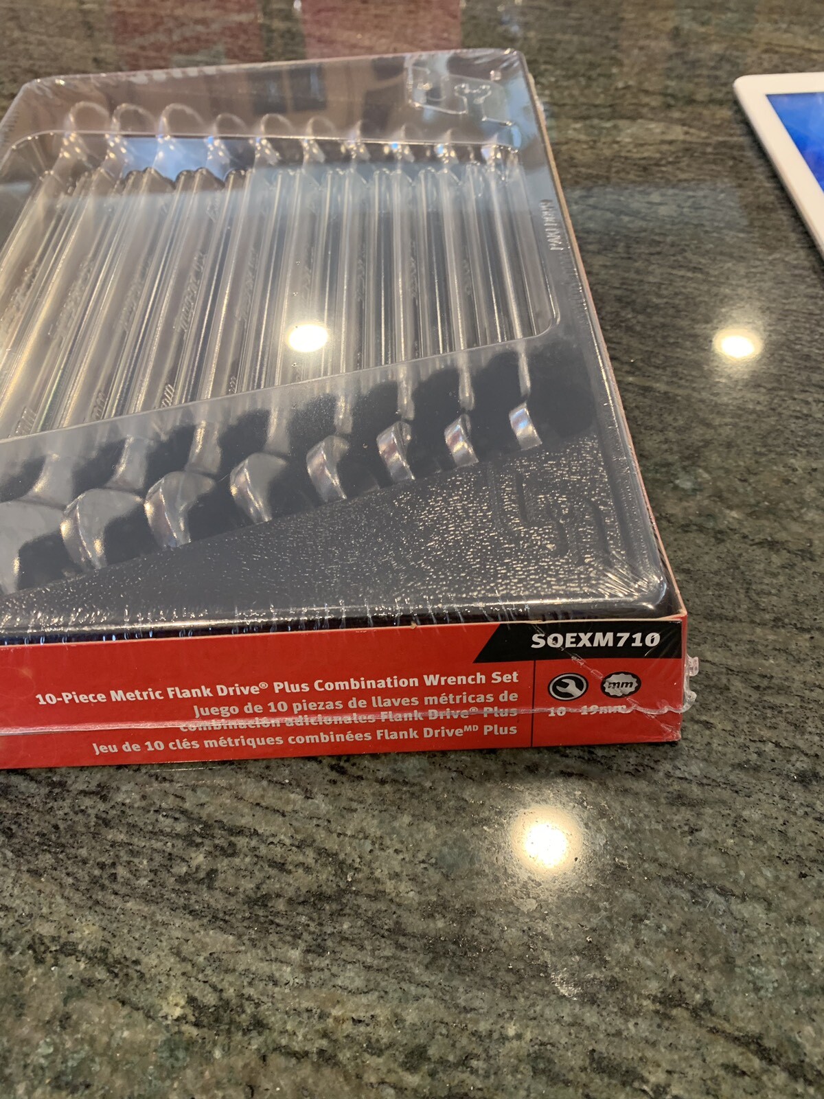 Snap-On soexm710 10-piece metric flank drive plus combination wrench set