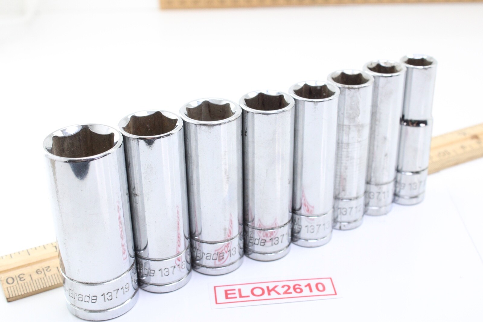 ProGrade 19, 10-15mm 3/8″ Drive 6 Point 8 Piece Deep Metric Chrome Socket Set