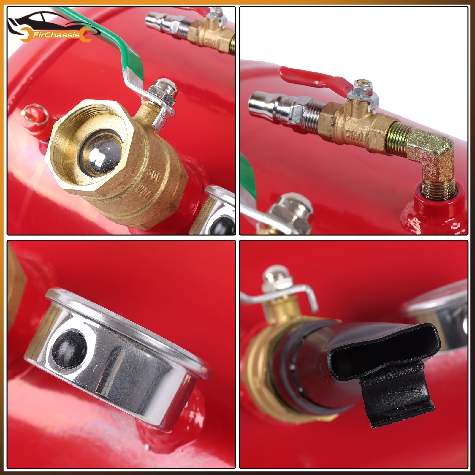 Red Air Tire Bead Seater 7.5 Gallon Blaster Tool Seating Inflator Truck 145PSI