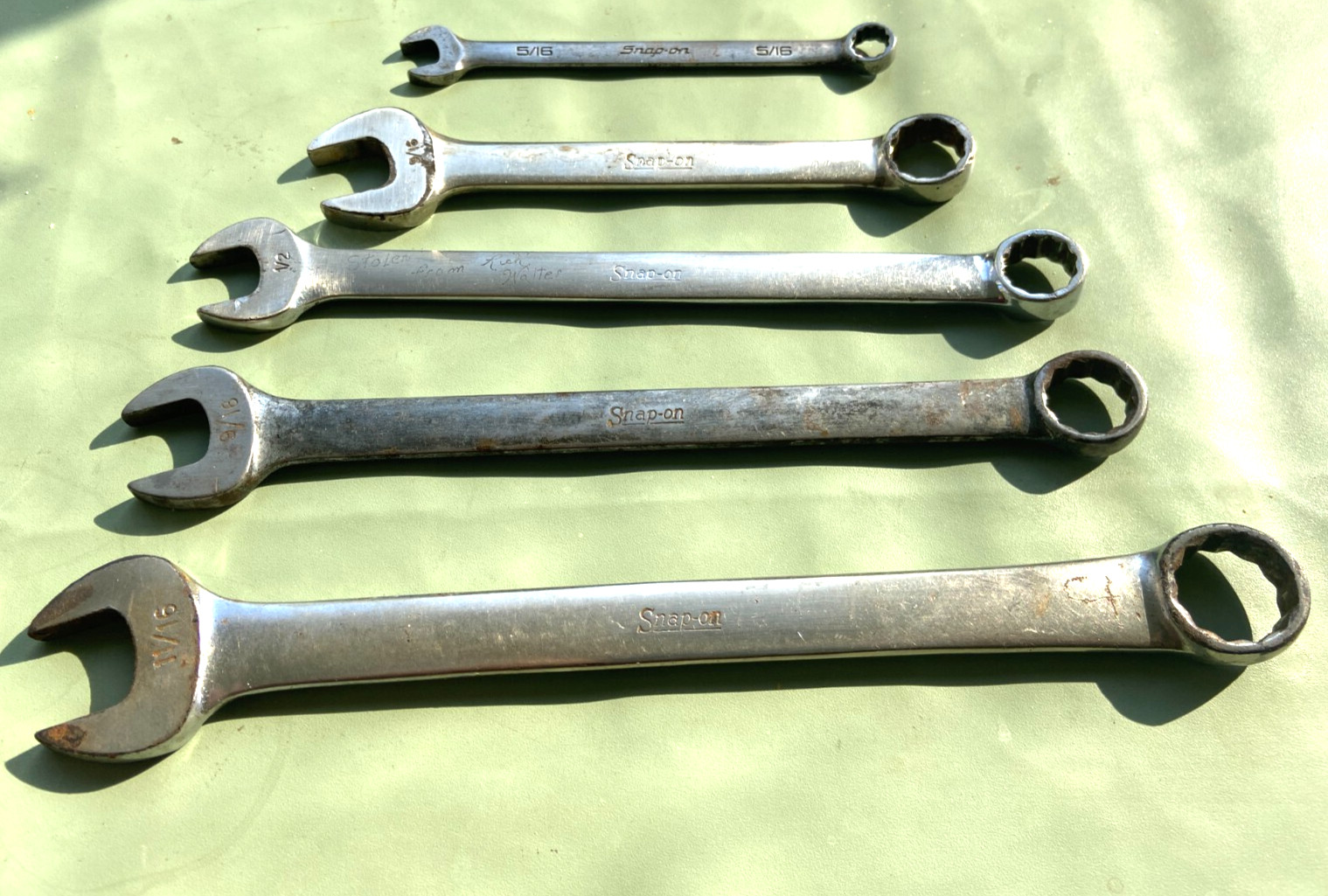 Snap-on Tools OEX 22-18-16-180-100B 5PC SET COMBINATION WRENCH