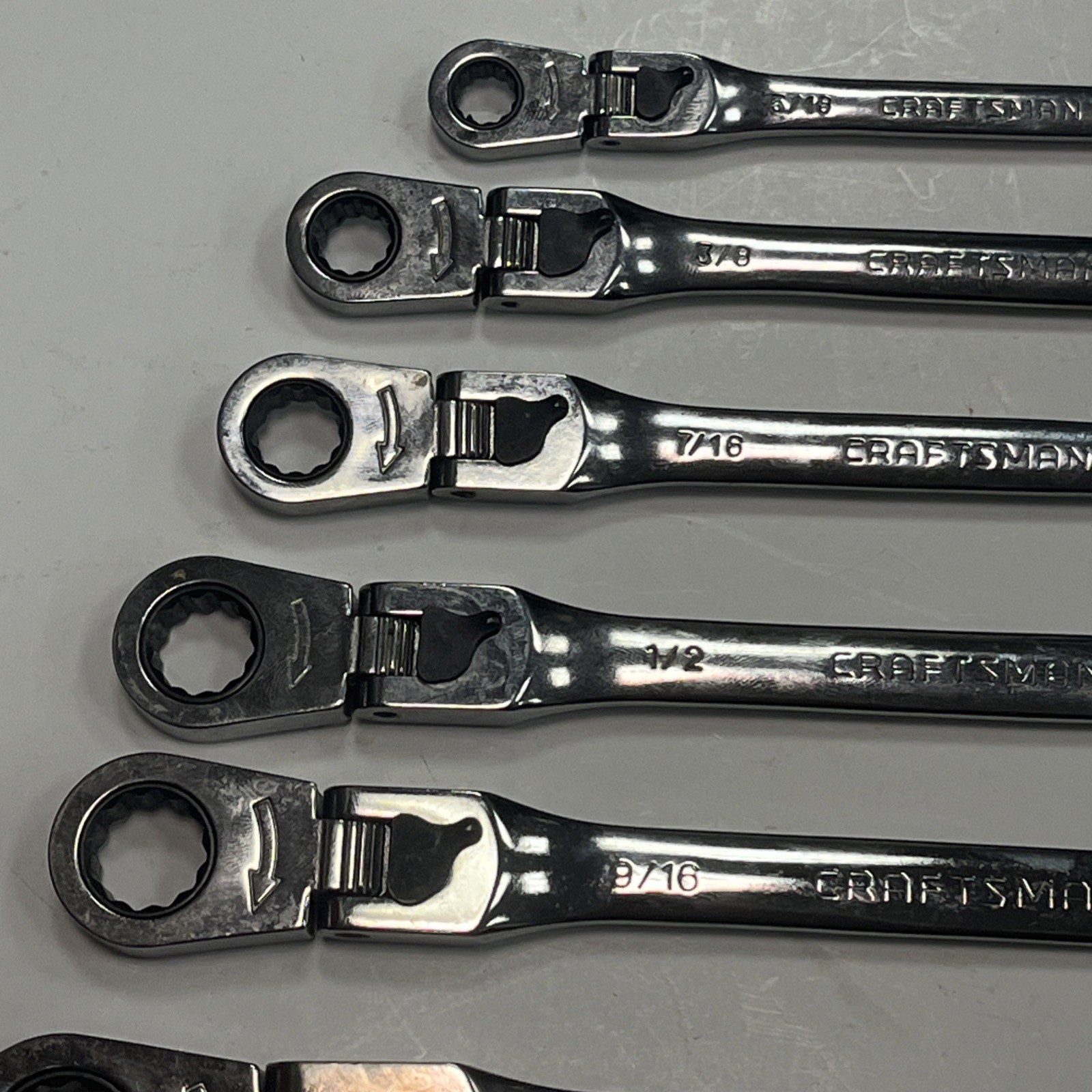 Craftsman 7pc SAE Locking Flex Ratcheting Wrench Set 42400 Sears Tools USA
