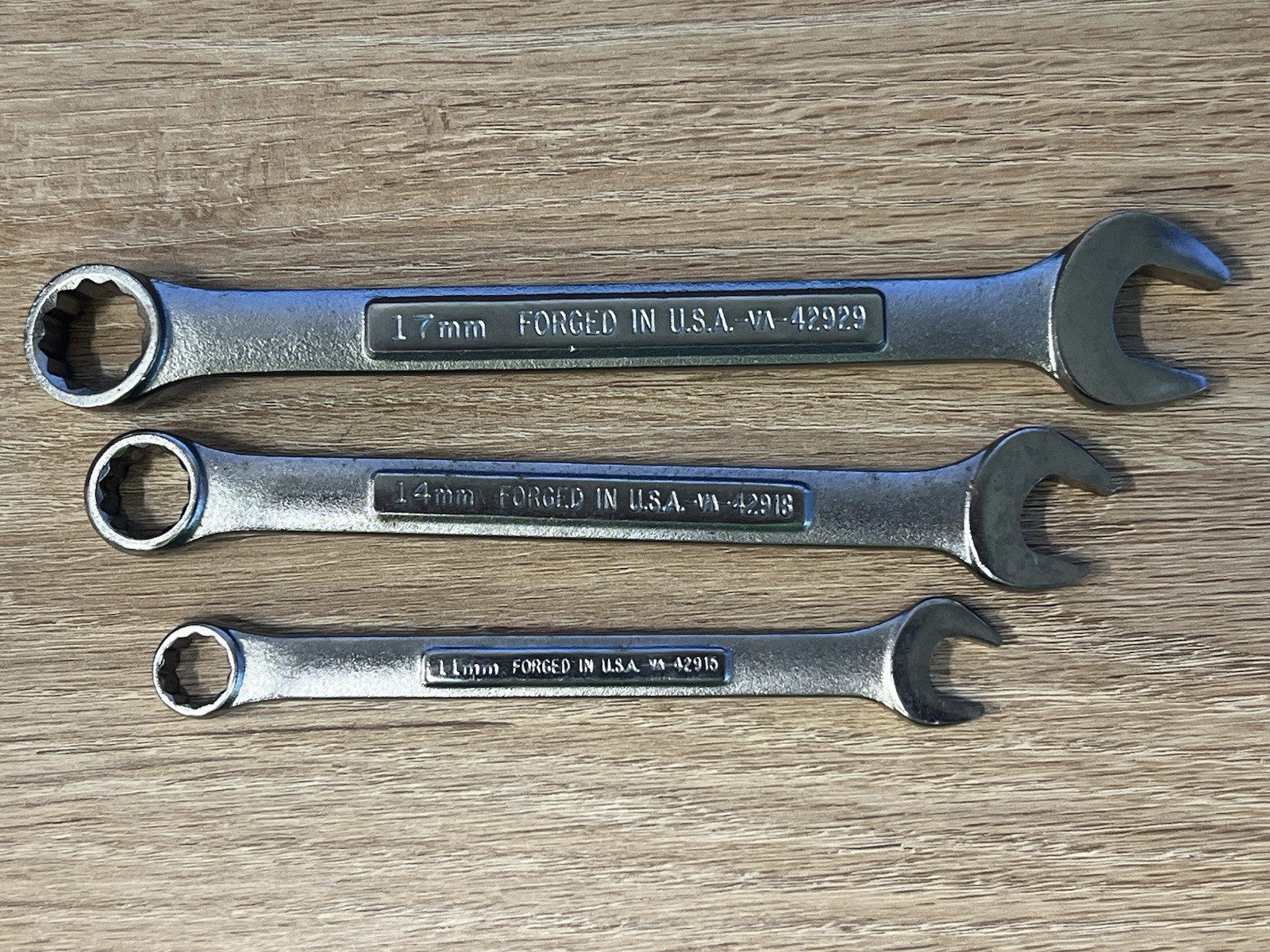 Craftsman USA 6 pc Metric Combination Wrench Group 17MM 14MM 11MM 10MM 9MM 8MM