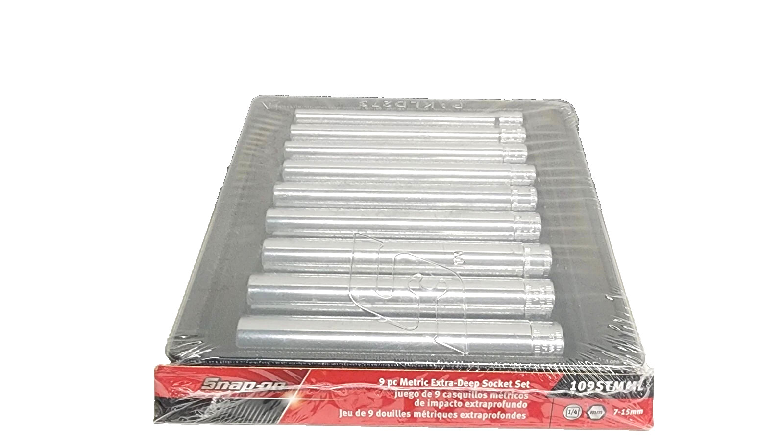 Snap-on Tools 9pc 1/4″ Drive 6pt Metric EXTRA-DEEP Socket Set 109STMML USA NEW