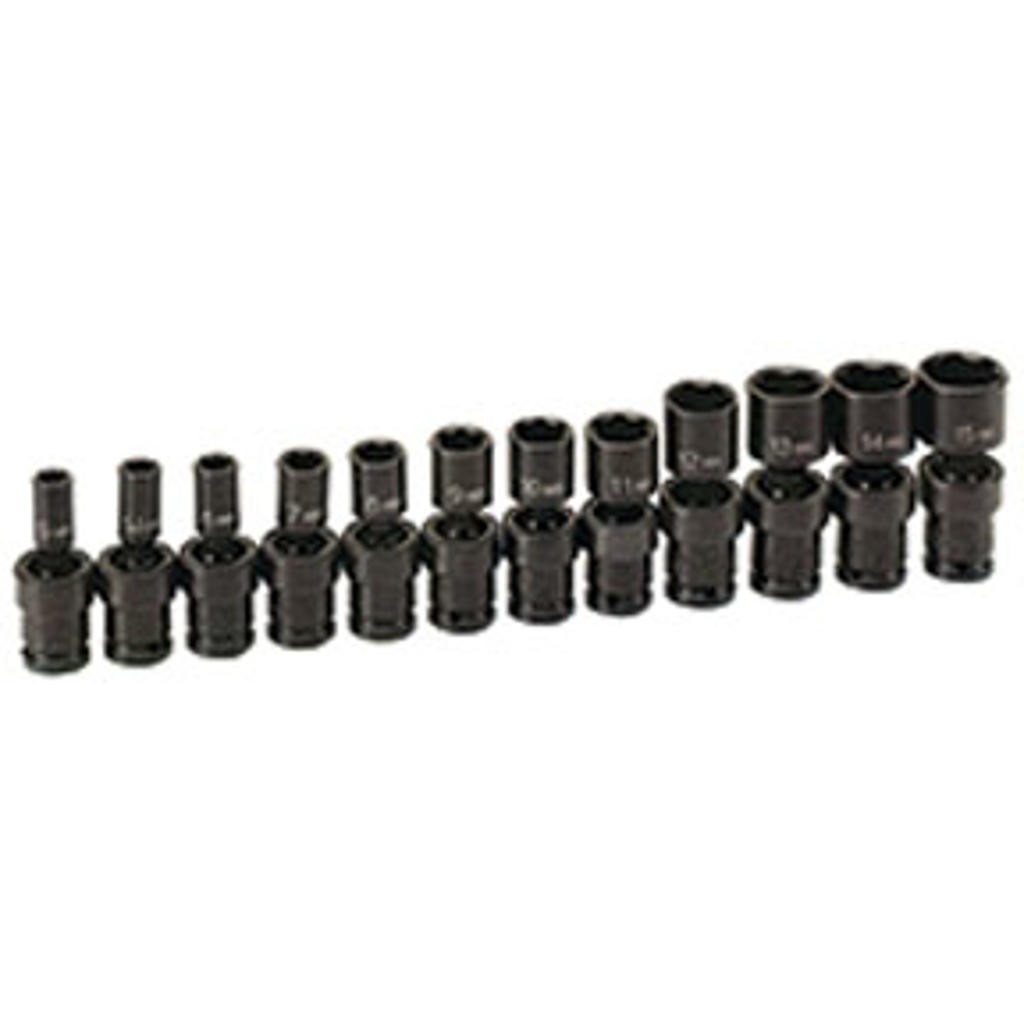12 Pc. 1/4″ Surface Drive 6 Point Metric Standard Universal Socket Set New!