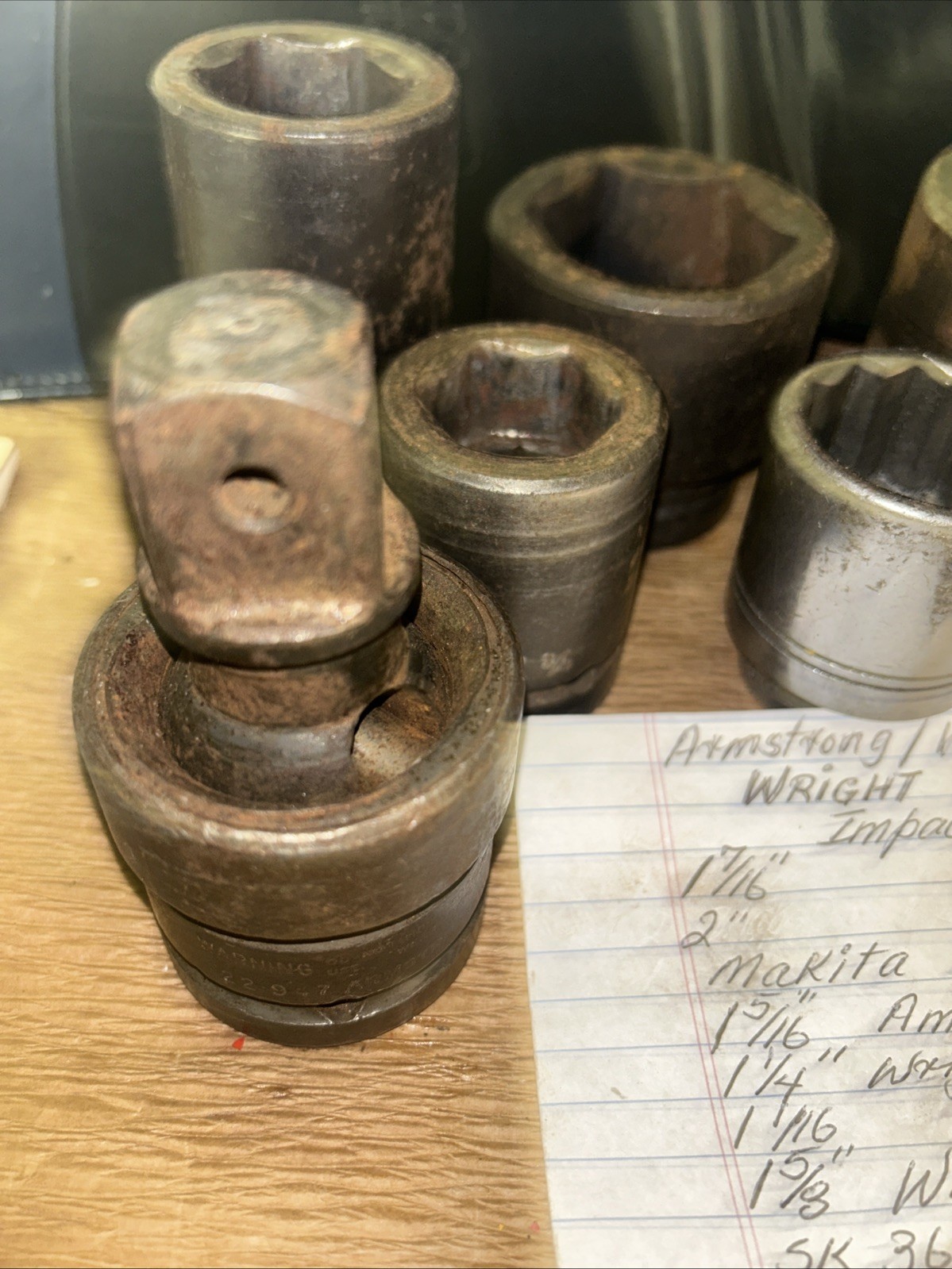 Lot Armstrong/Williams/Wright Heavy Duty Impact Sockets