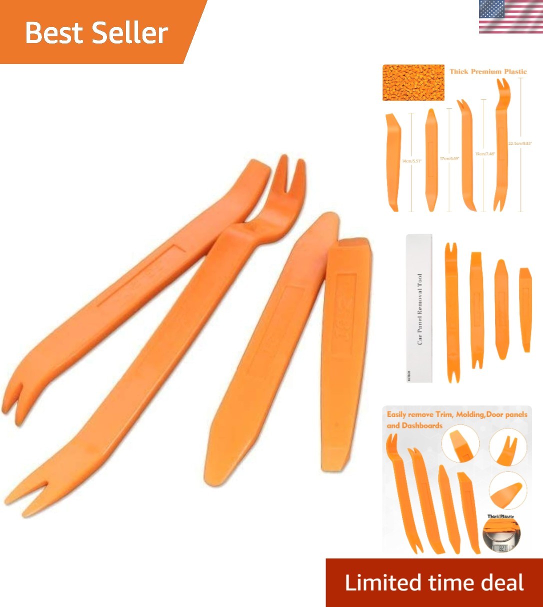Versatile 4-Piece Car Trim Removal Tools – Perfect for Interior & Exterior