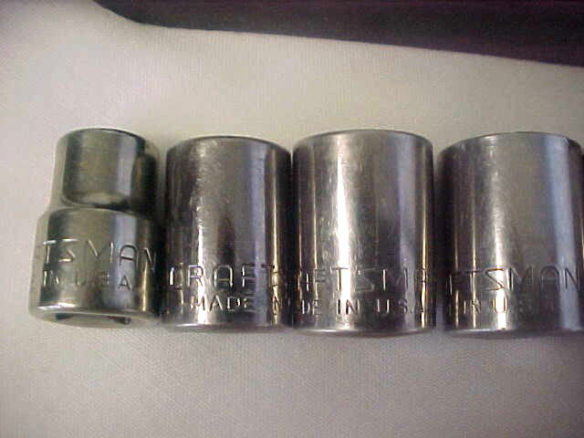 Craftsman Tools 9Pc. 3/8″ Drive 12Pt. Socket Set 3/8″-7/8″, #34438 USA G&V Vtg