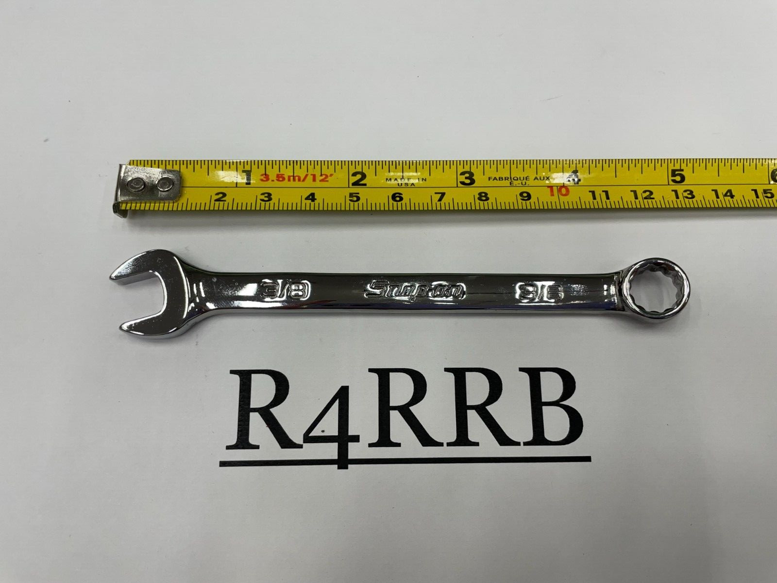 Snap-on Tools USA NEW 3/8″ SAE 12 Point Short Length Chrome Combo Wrench OEX120B