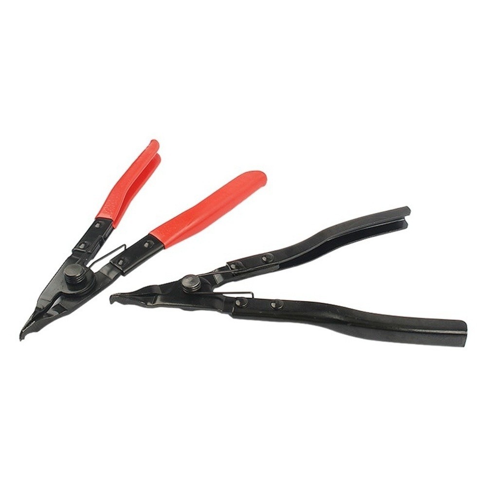 Flat Head Circlip Pliers with Textured Jaw and 21mm Capacity for Snap Ring Work