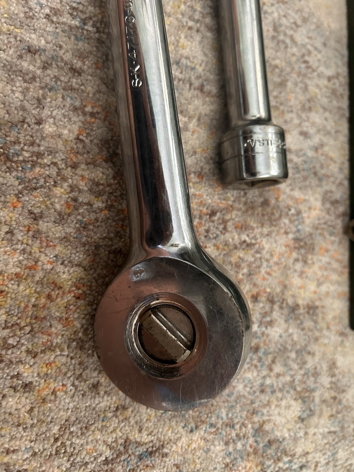 Vintage SK Tools 3/4 Drive Set SAE 15/16 – 1 5/8” Ratchet, Sockets, Extension