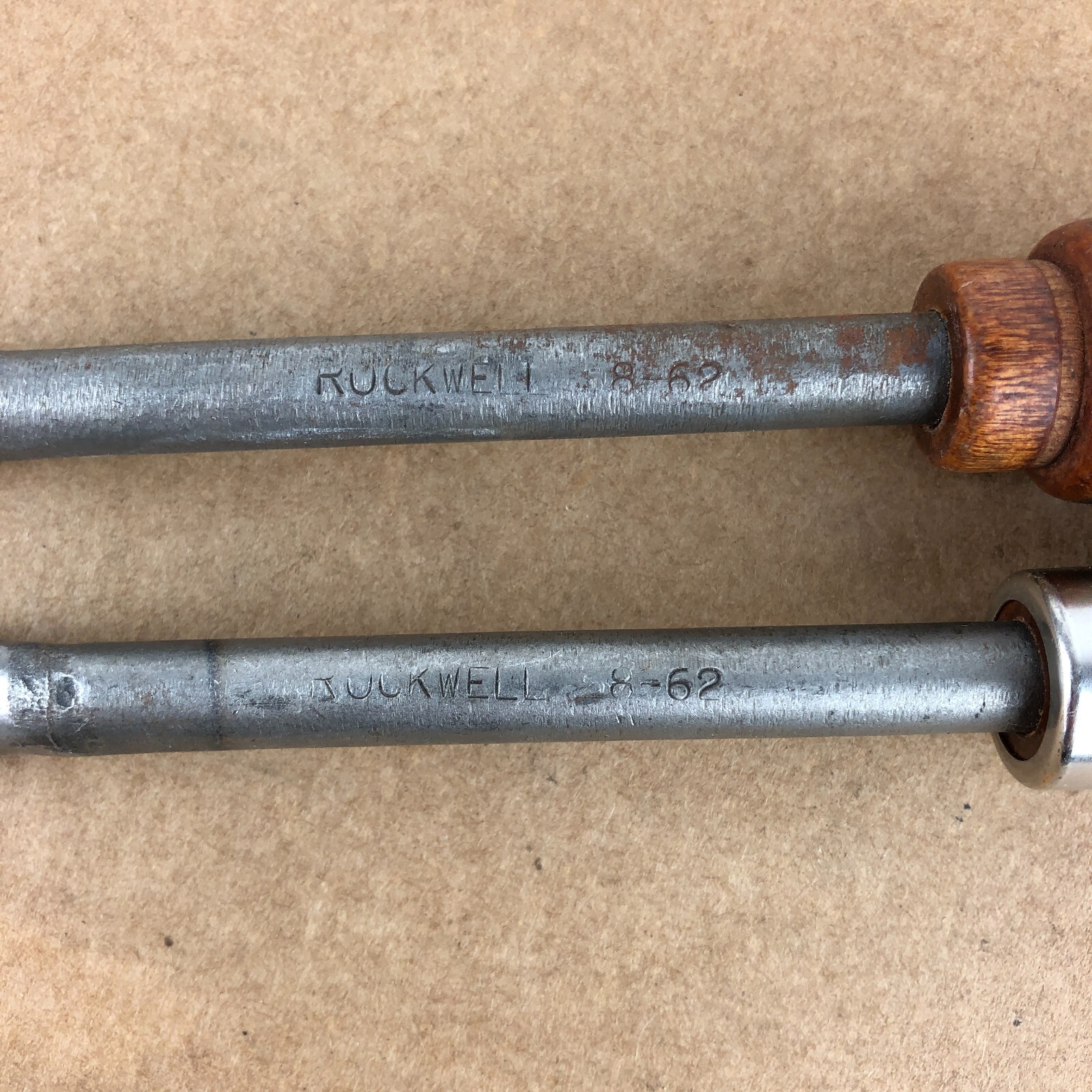 Rockwell Bearing Scrapers Polished Curved Blade ( Pair ) USA 58-62 & No. 77