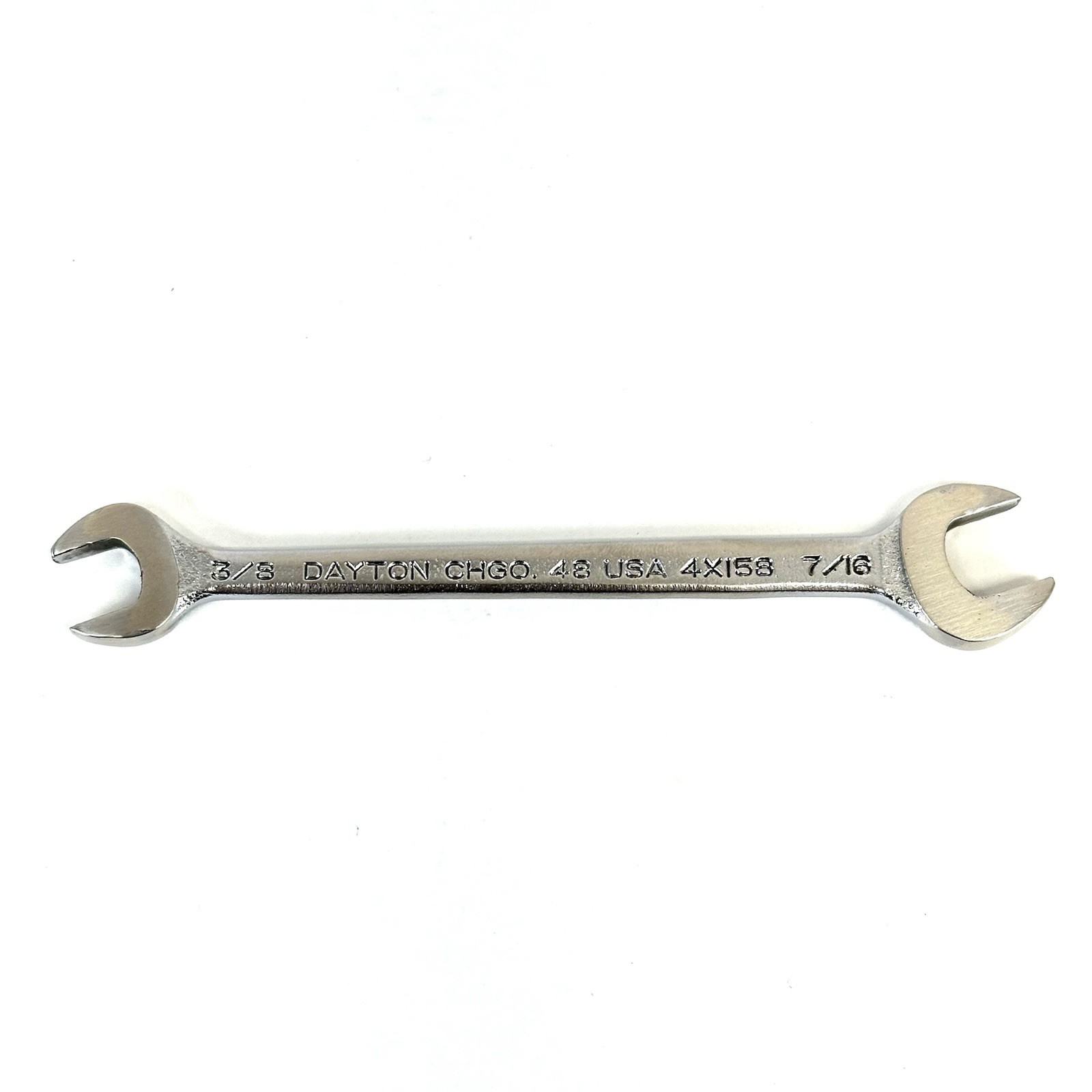 Vintage DAYTON 4X158 3/8×7/16″ Double Open End Wrench – USA