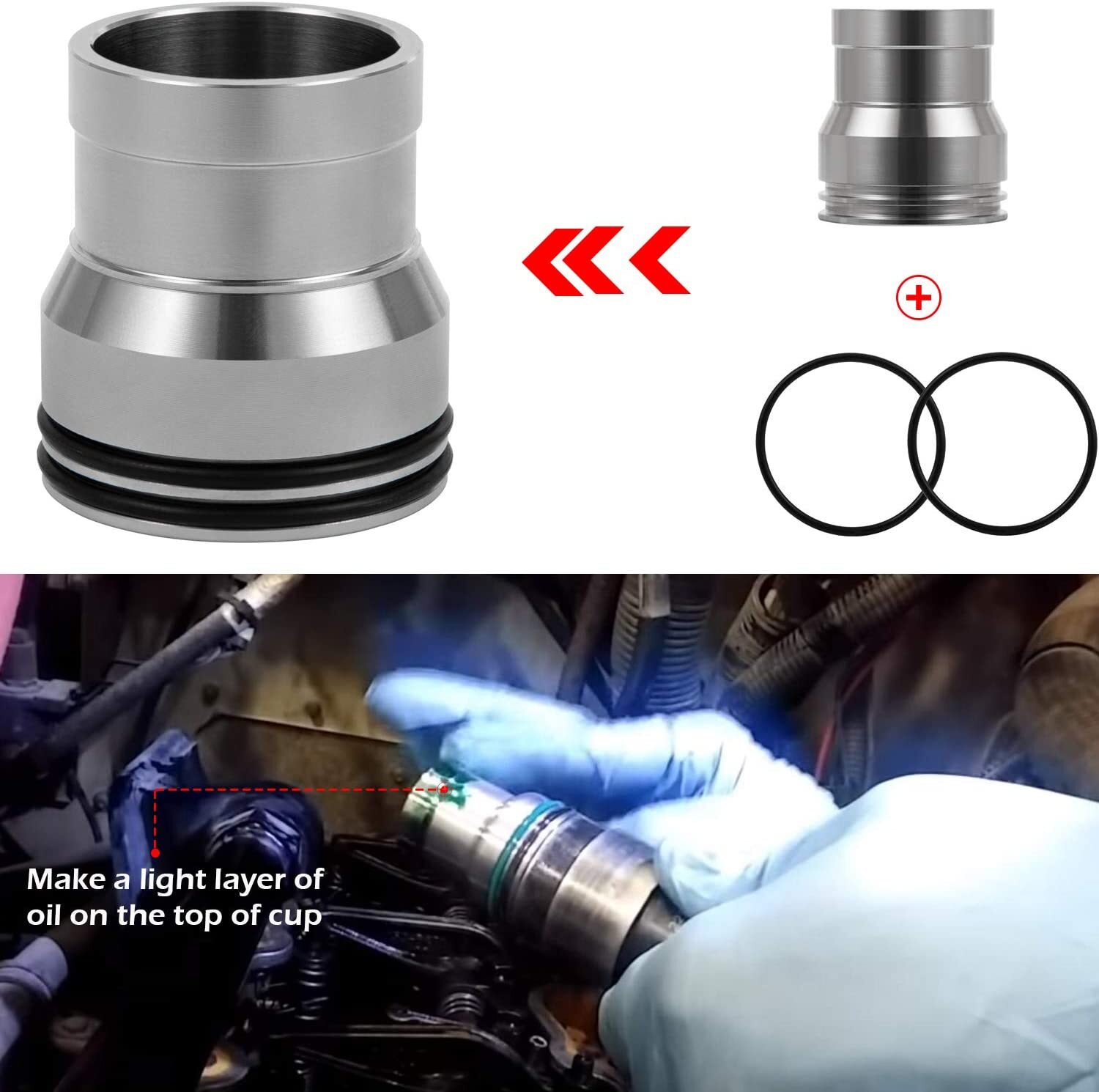 For Cat C7 C9 Caterpillar 3126B Injector Sleeve Cup Removal Tool & Install Kit